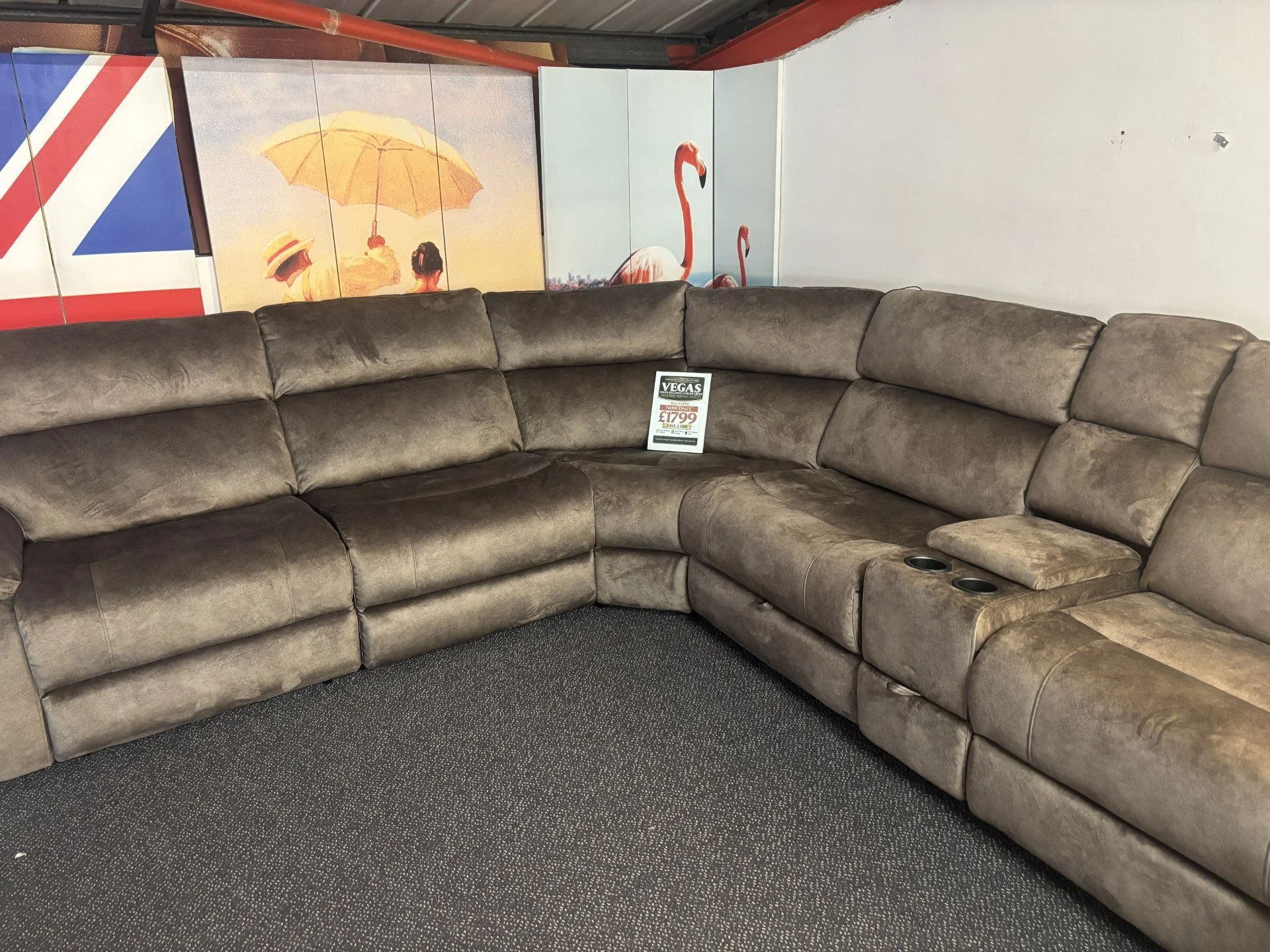 Vegas Power Reclining 2c2 in Truffle