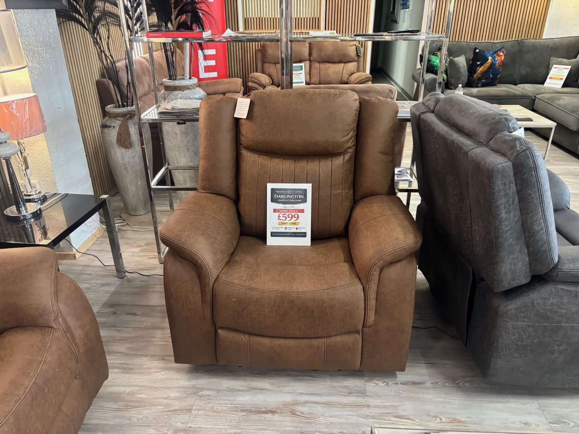 Darlington Power Reclining Chair in Tan