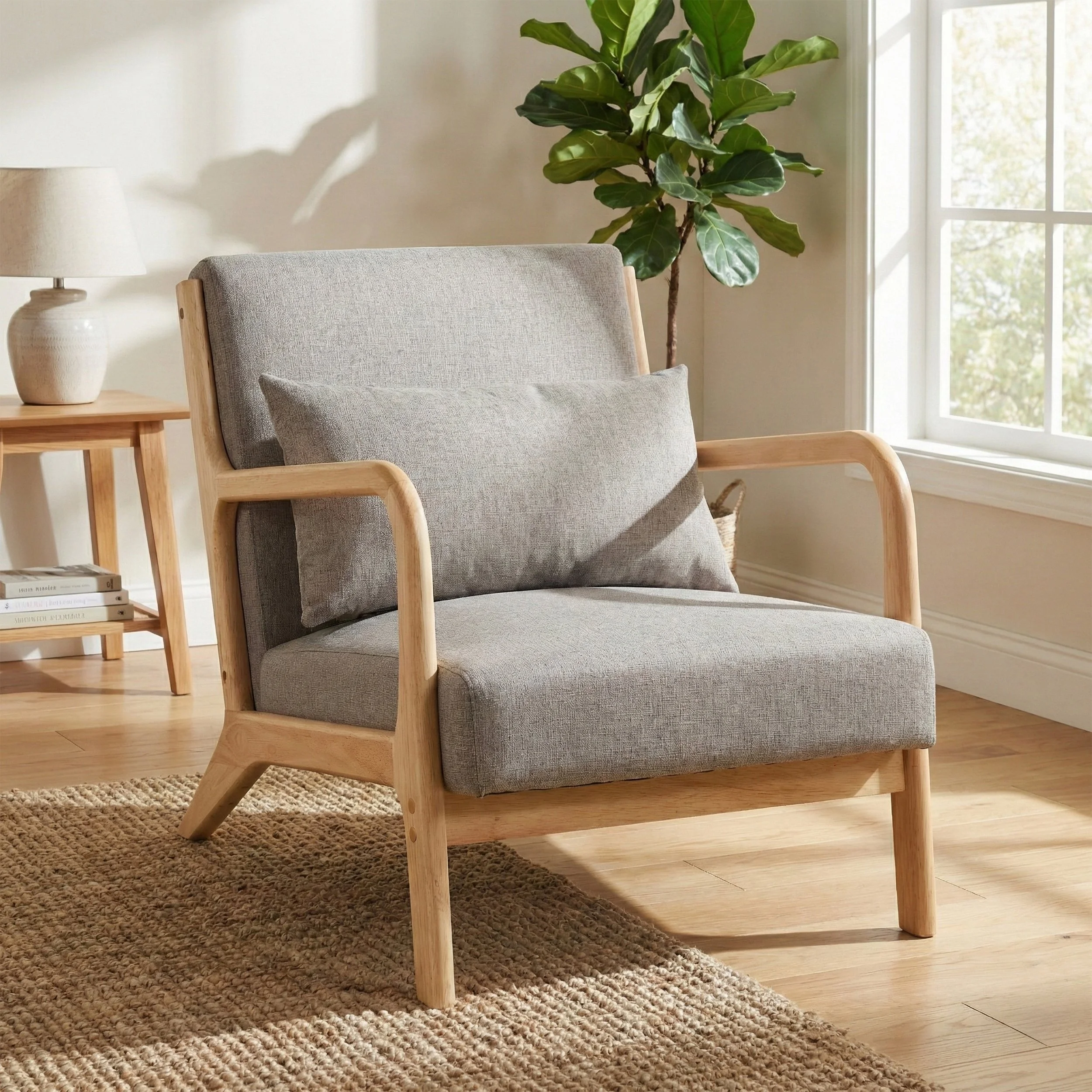 Hadley Accent Chair- Stone Linen