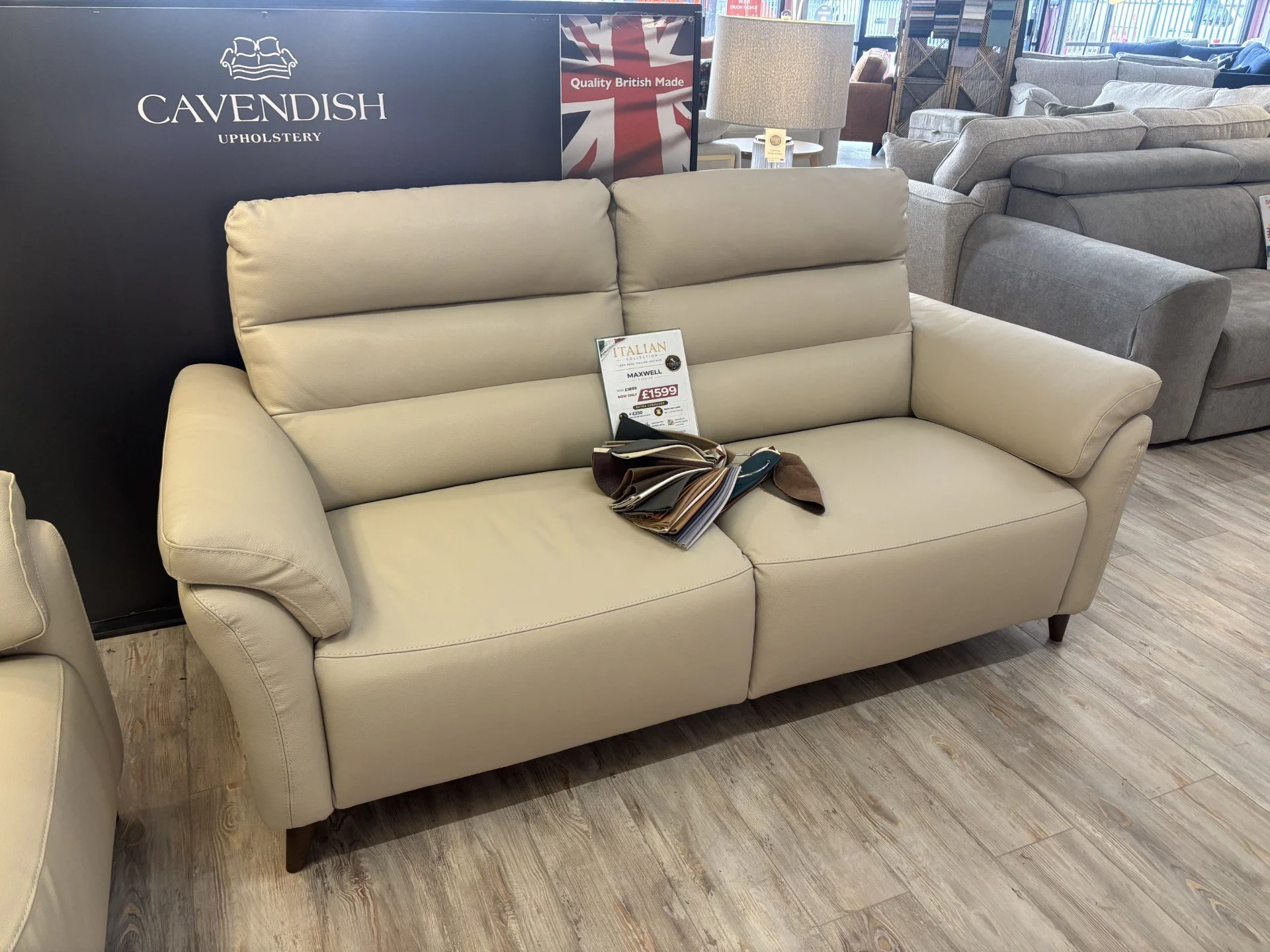 Maxwell Leather 3 Seater Sofa