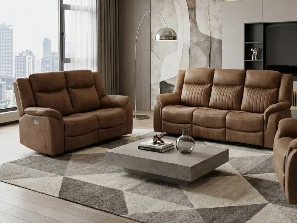 Darlington Power Reclining Sofa Range - Tan