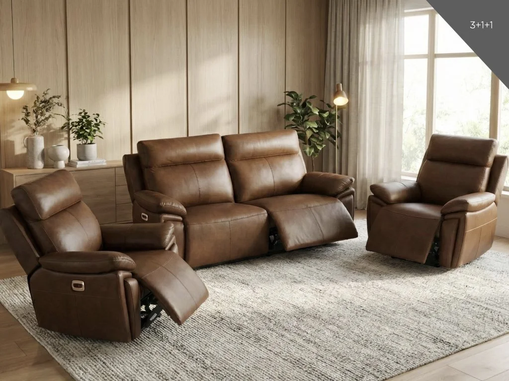 Ashby Power Reclining Sofa Range - Tan