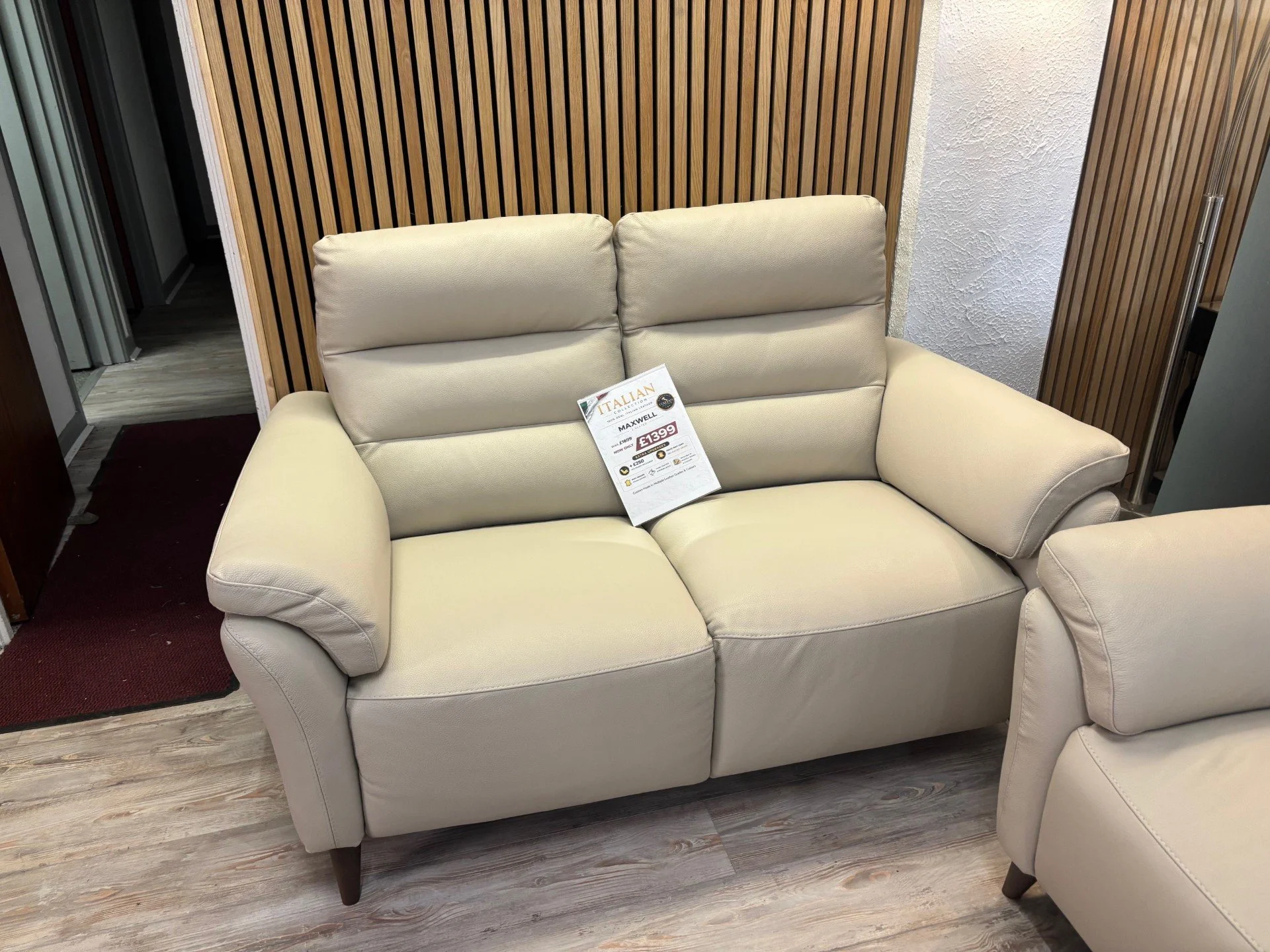 Maxwell Leather 2 Seater Sofa