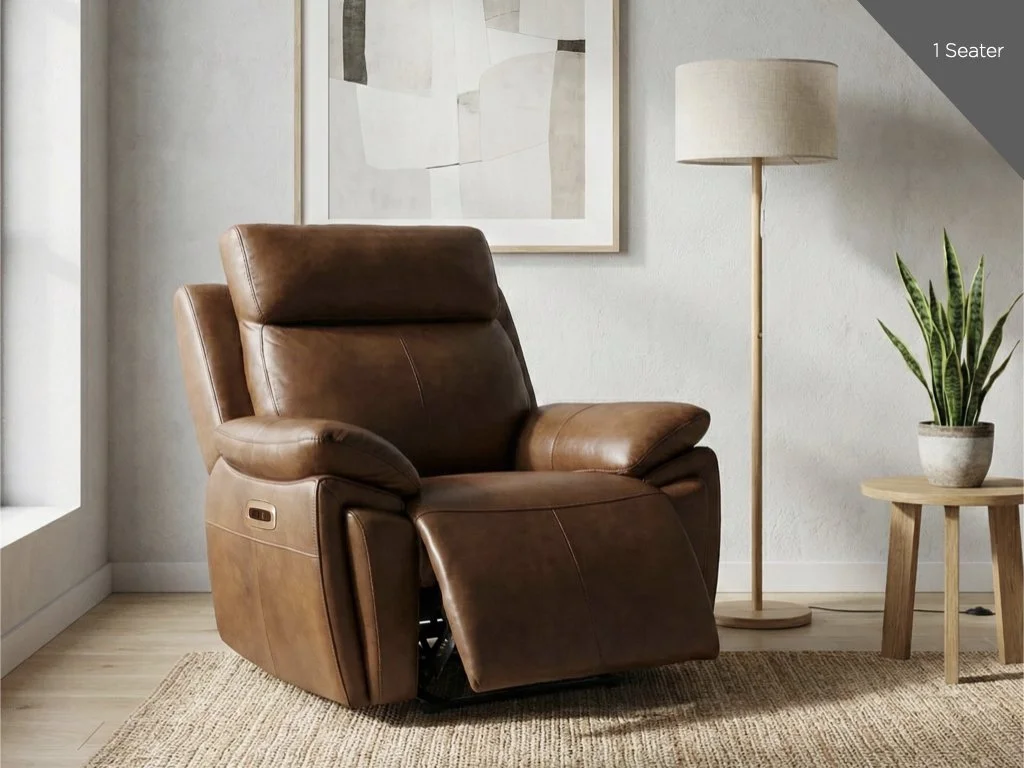 Ashby Power Reclining Chair - Tan