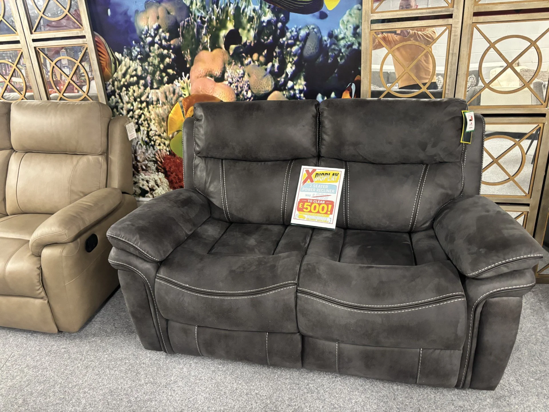 Richmond 2 Seater Power in Charcoal
