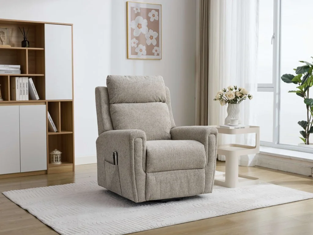 Mayfair Electric Lift & Tilt Chair Beige- Dual Motor