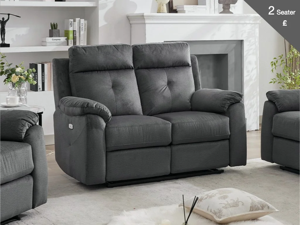 Polermo 2 Seater Power Reclining Sofa