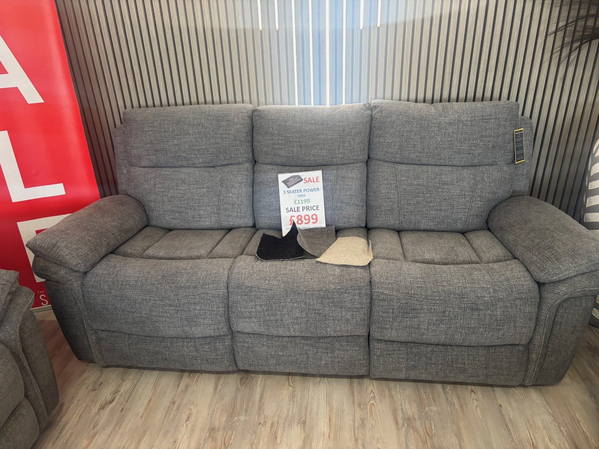 Harrow 3 Seater Power Reclining Chair in Dark Grey