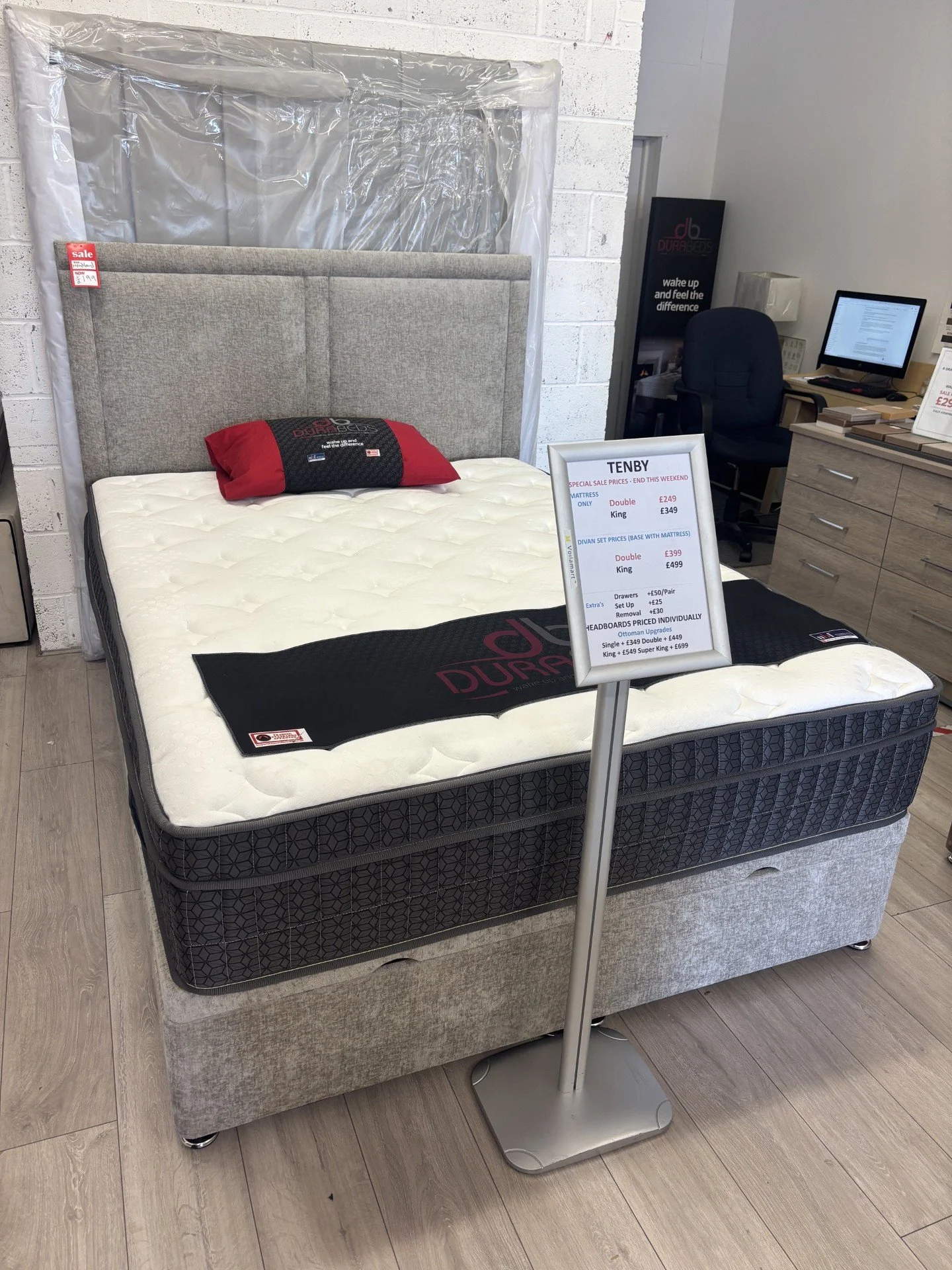 5ft Tenby Front Opening Ottoman with a Premium Headboard