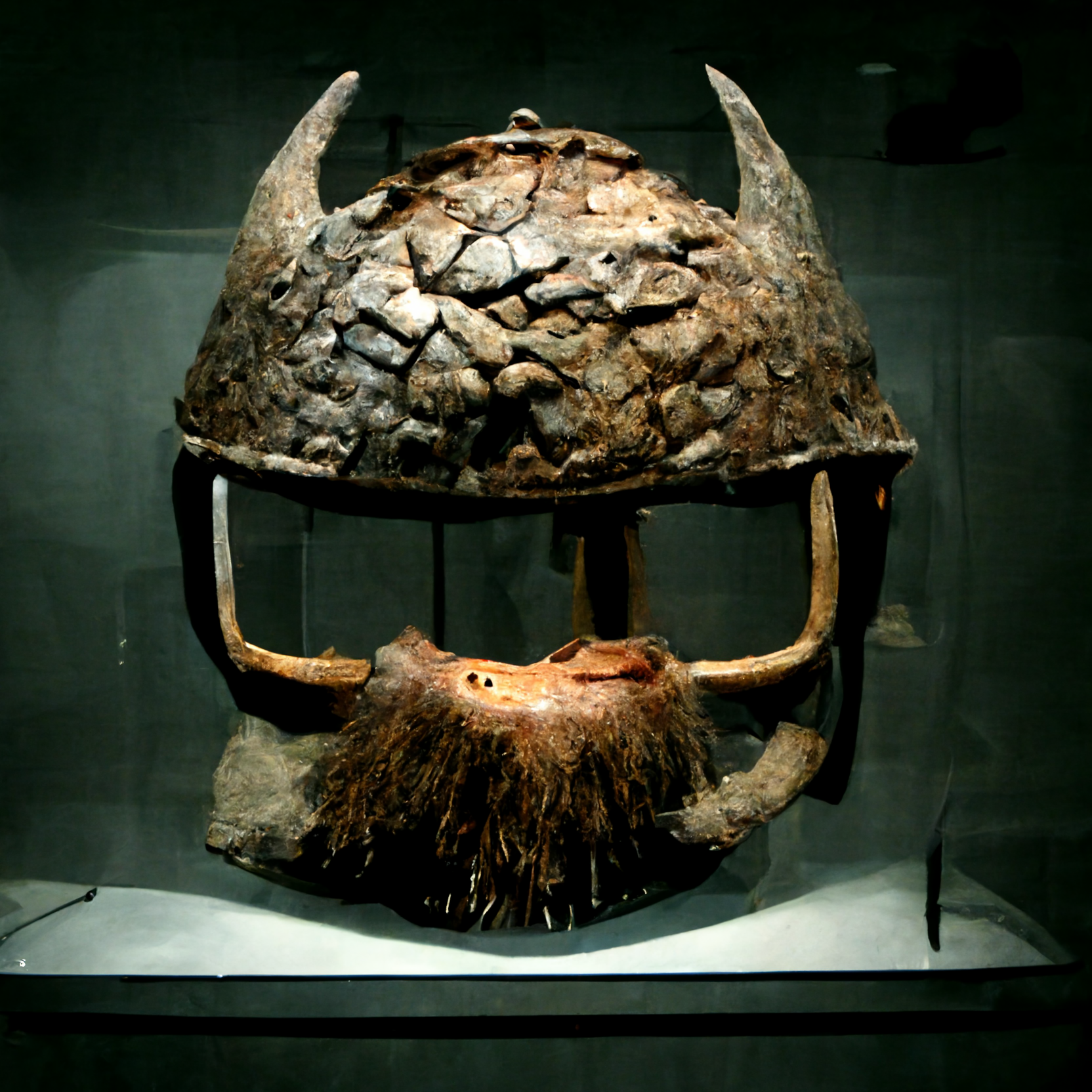 647b501e-6ceb-43dd-ace1-80b29a1cf599_BL4CKL4B_prehistoric_caveman_helmet_displayed_in_a_museum_exhibit.png