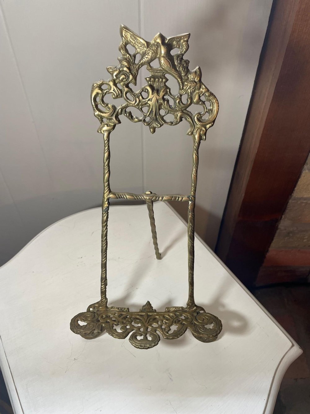 Mid 20th Century French Style Brass Tabletop Easel With