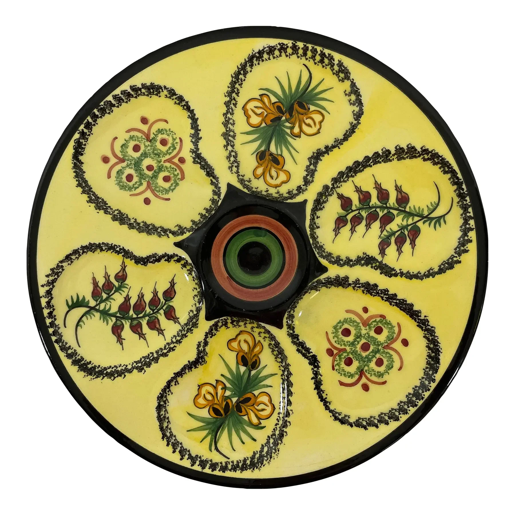 Vintage 1950s French Henriot Quimper Oyster Plate