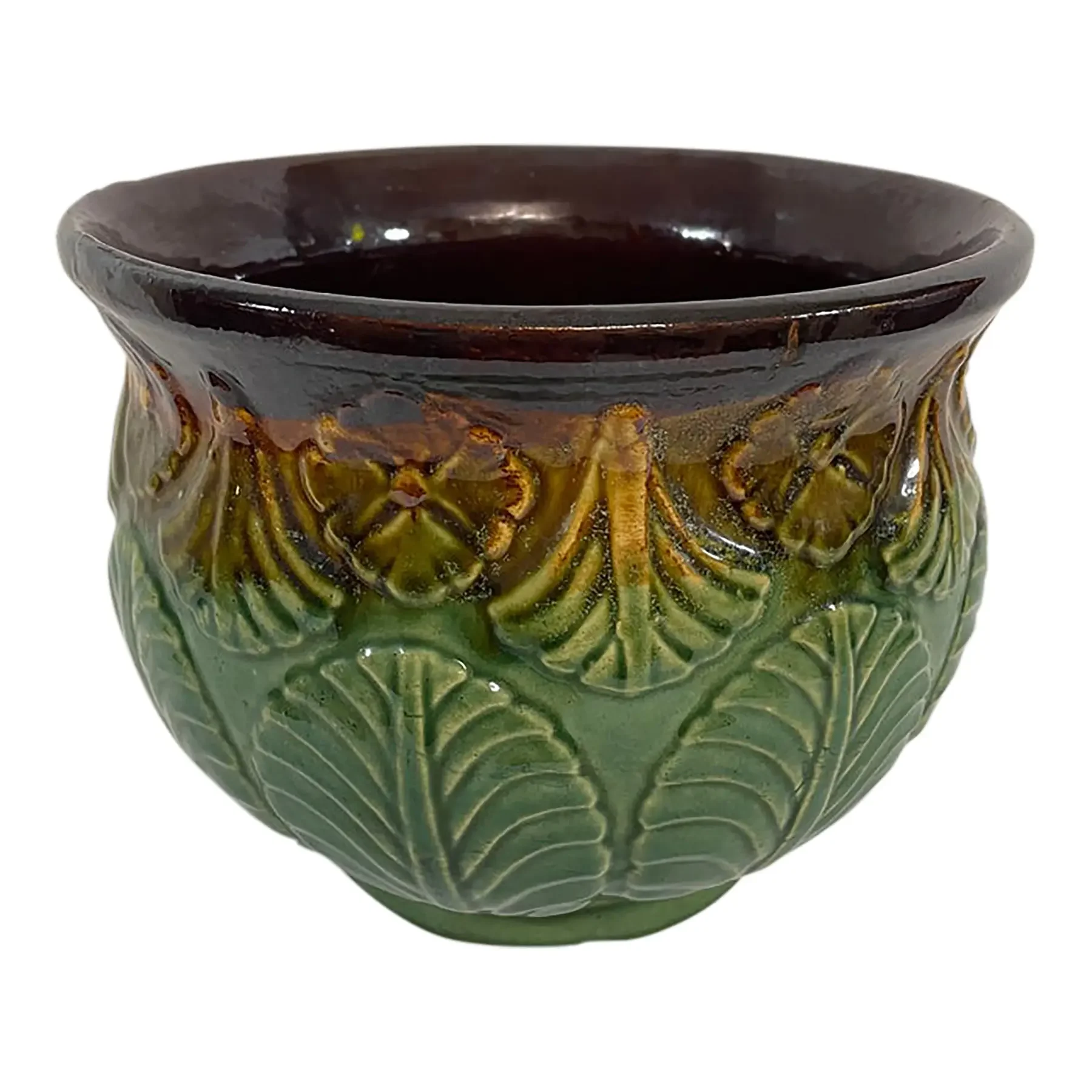 Early 1900s Weller Art Pottery Majolica Cachepot Planter