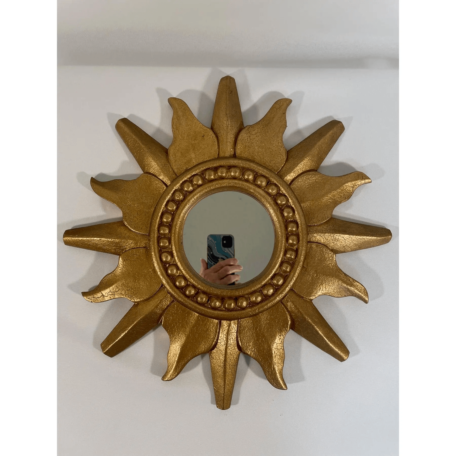 フランス製 サンバースト ミラー アンティーク sunburst mirror Mid-Century French Sunburst Mirror in Gold, 1950s for sale