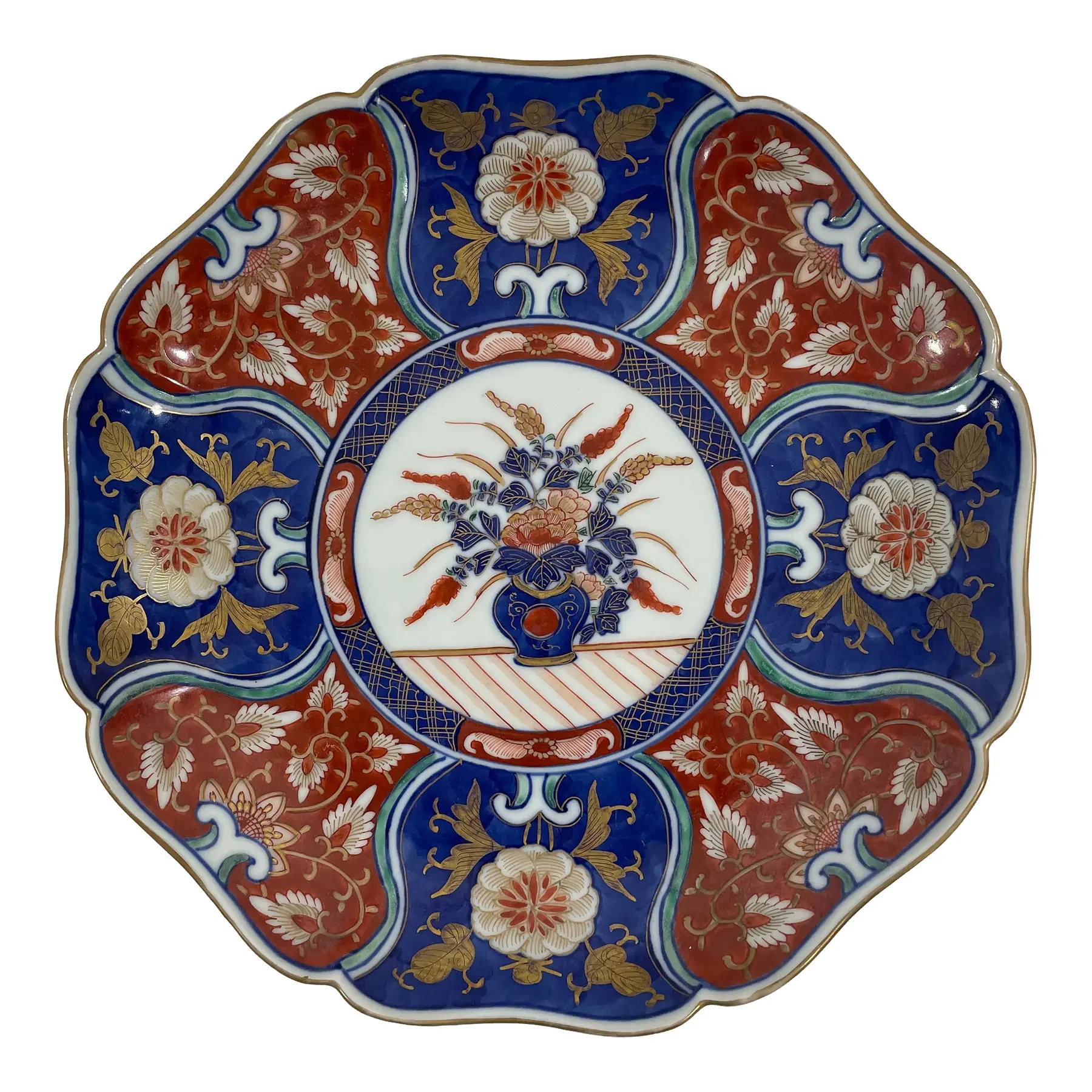 Mid 20th Century Hand Painted Porcelain Imari Plate Charger