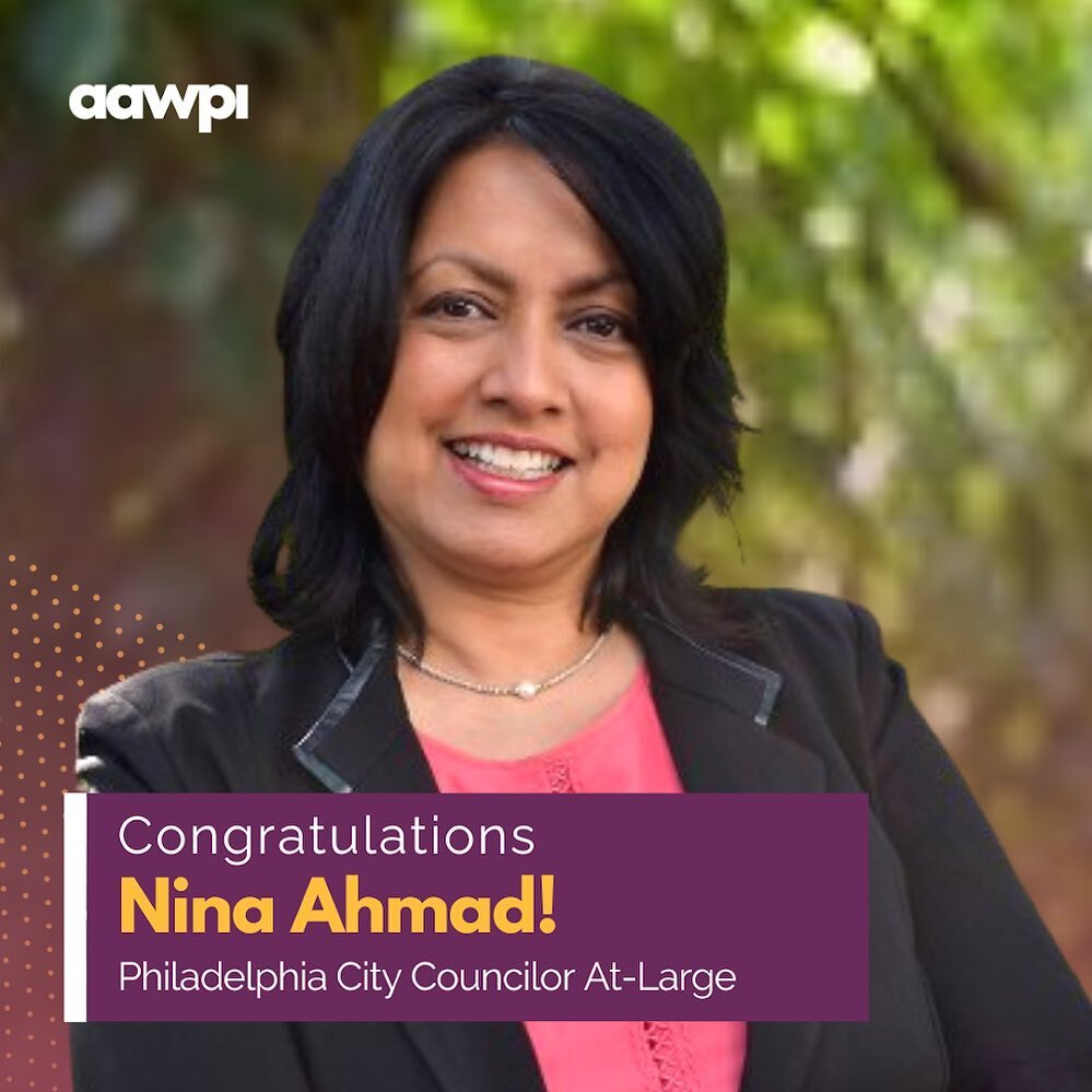 Congratulations to Councilmember-Elect @ninaforphilly, the FIRST-EVER South Asian elected to Philadelphia&rsquo;s City Council!  As a survivor of the Bangladesh war, Nina is a fierce champion for immigrant rights and for trauma-informed care as core 