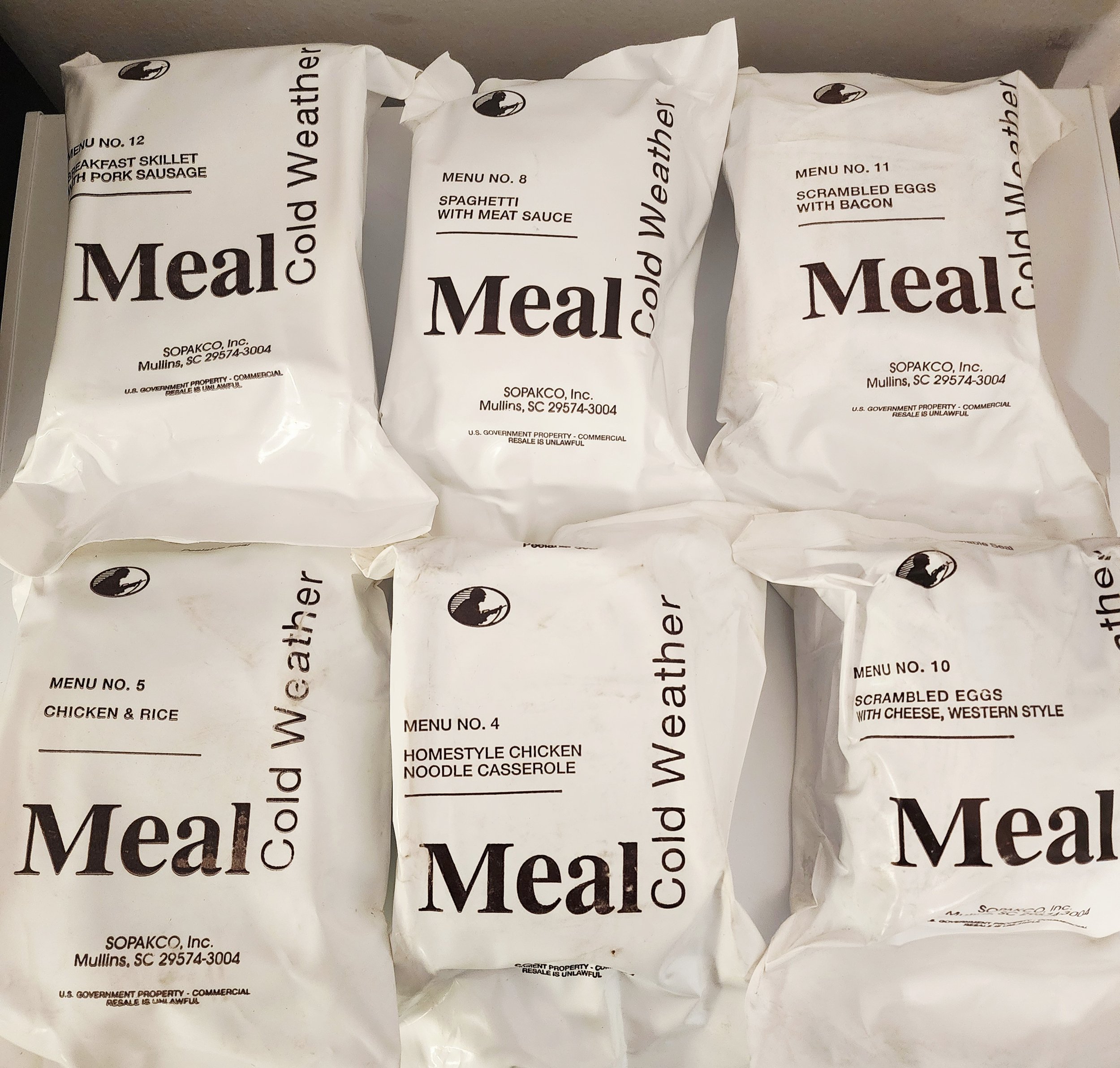 Cold Weather MRE Meal Pack - Single Meal