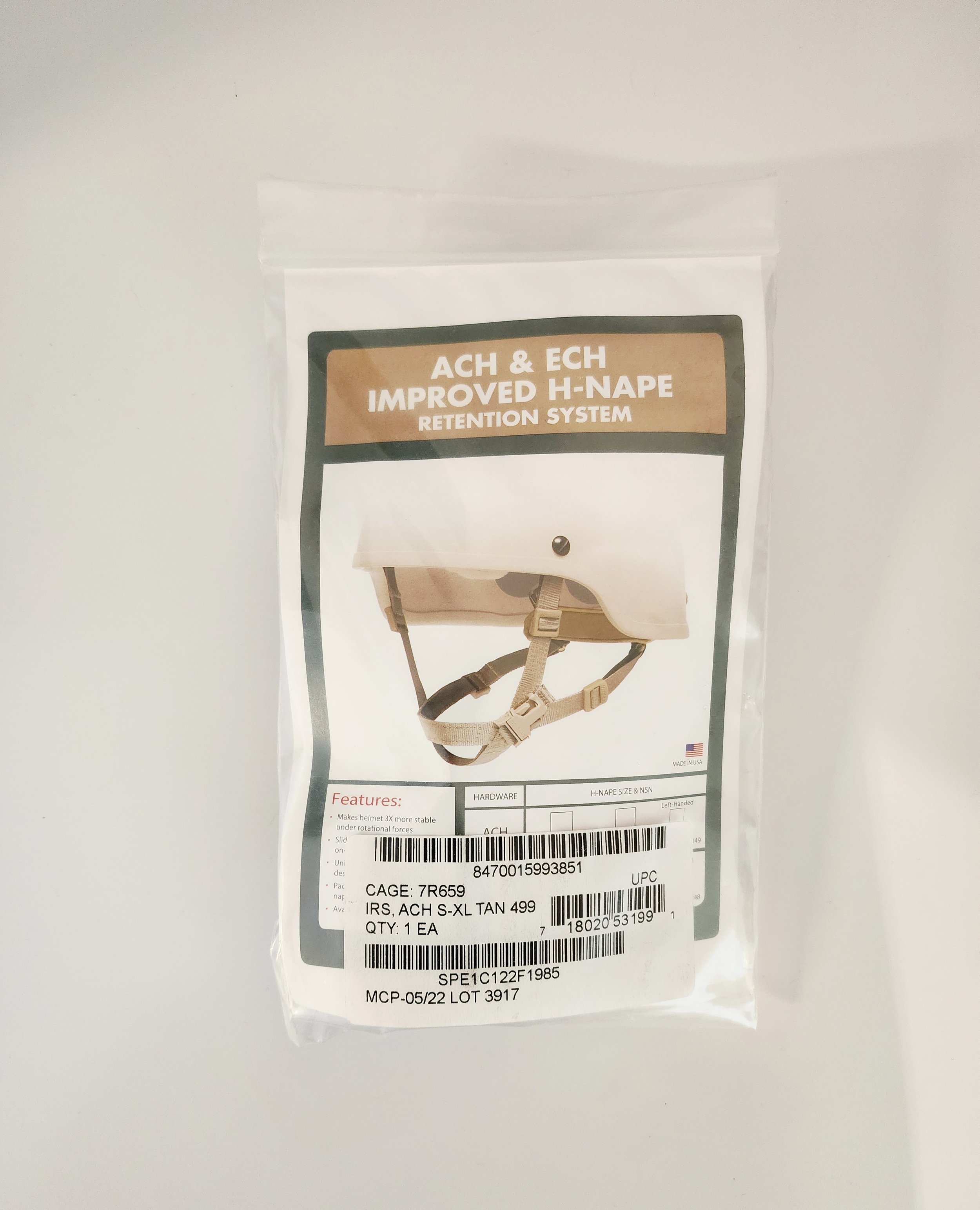 ACH & ECH Improved H-Nape Retention System S-XL