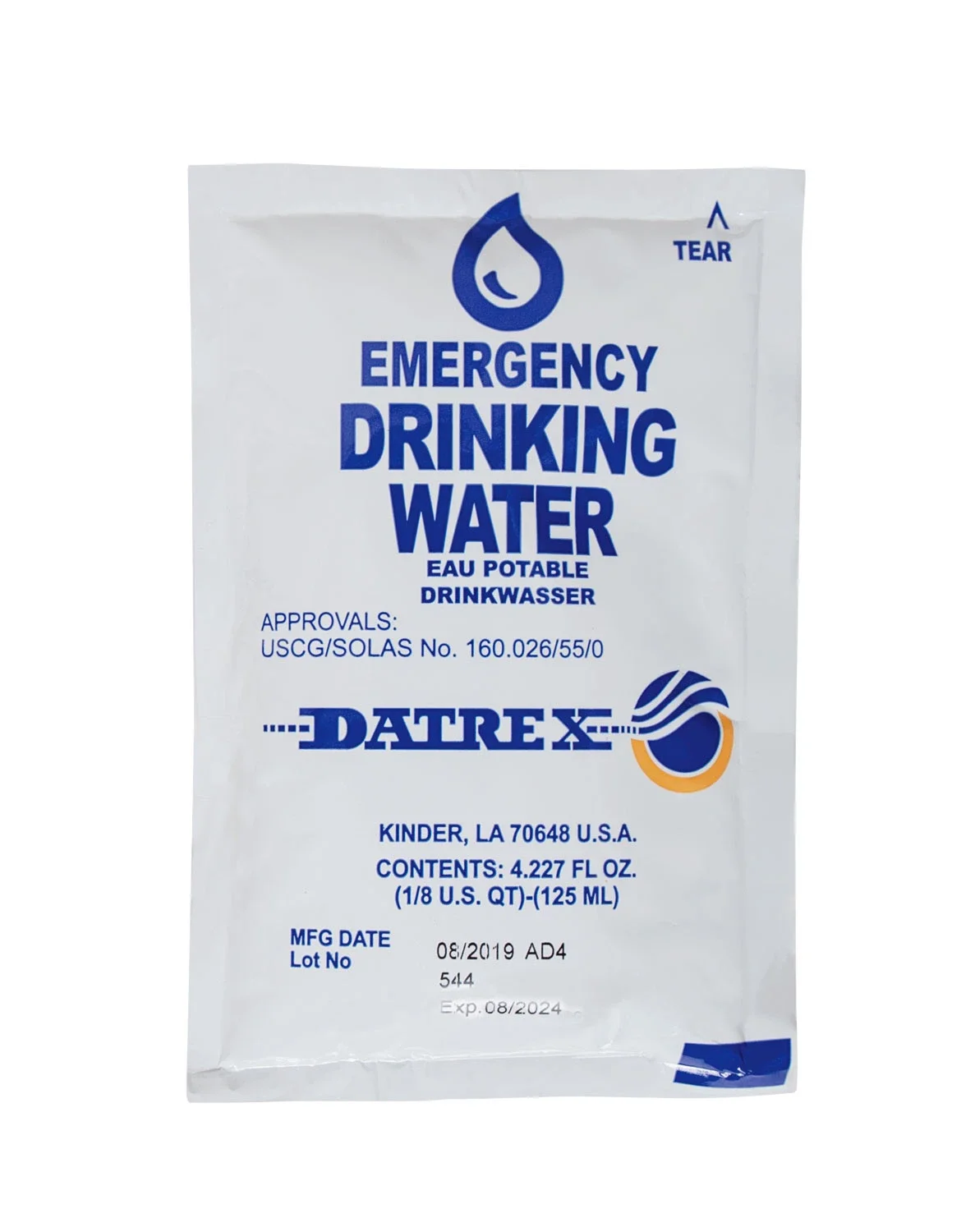 Datrex Emergency Water (64/case) New