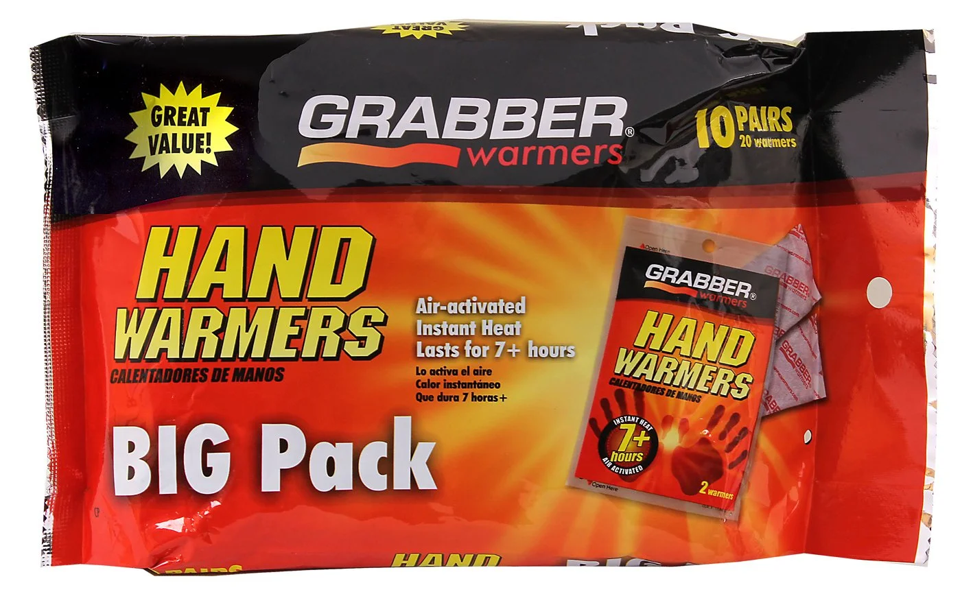 Grabber Hand Warmers - 10 Pack (New)