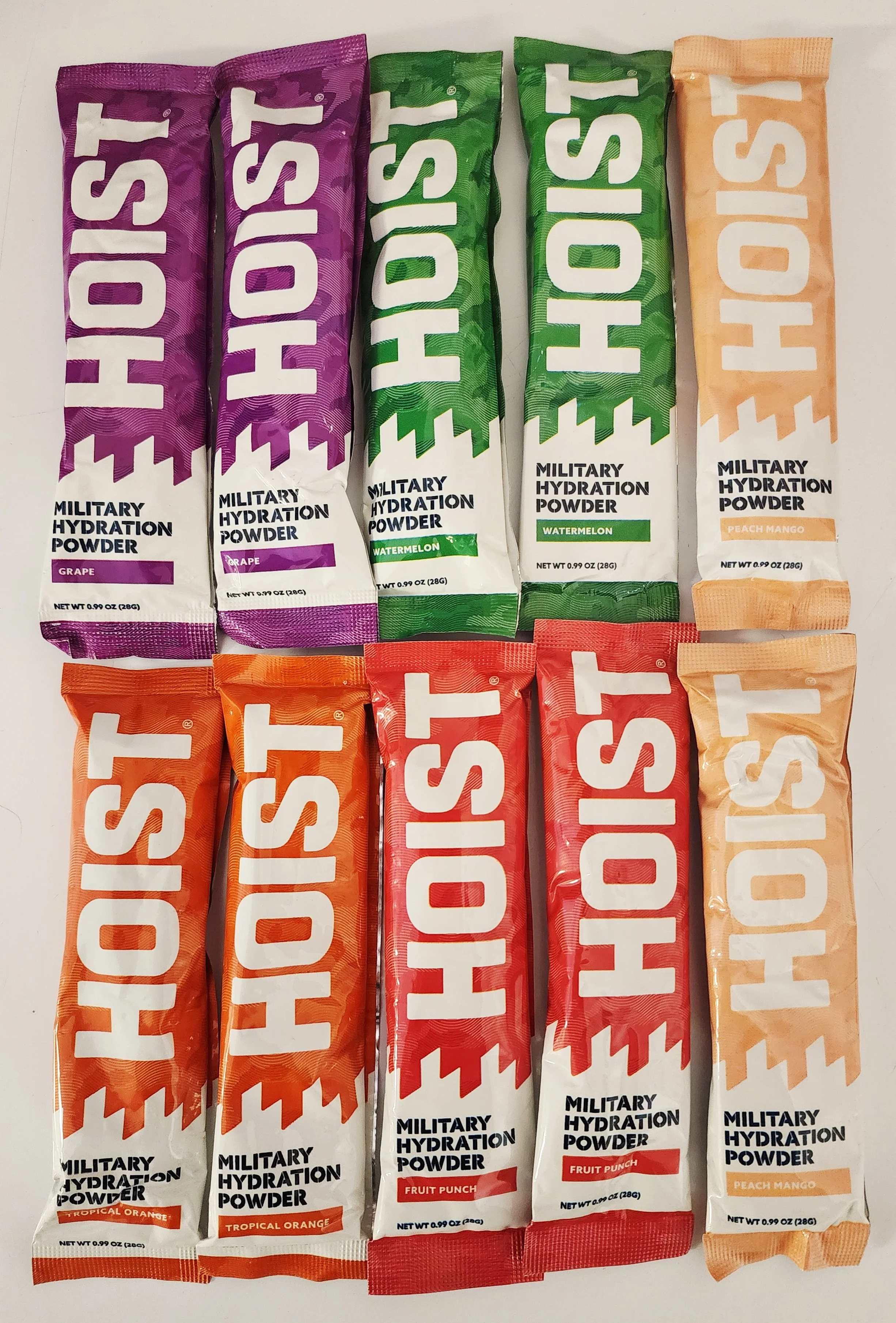 Hoist Military Hydration Electrolyte Powder Sticks VARIETY Packs 10, 20, or 30