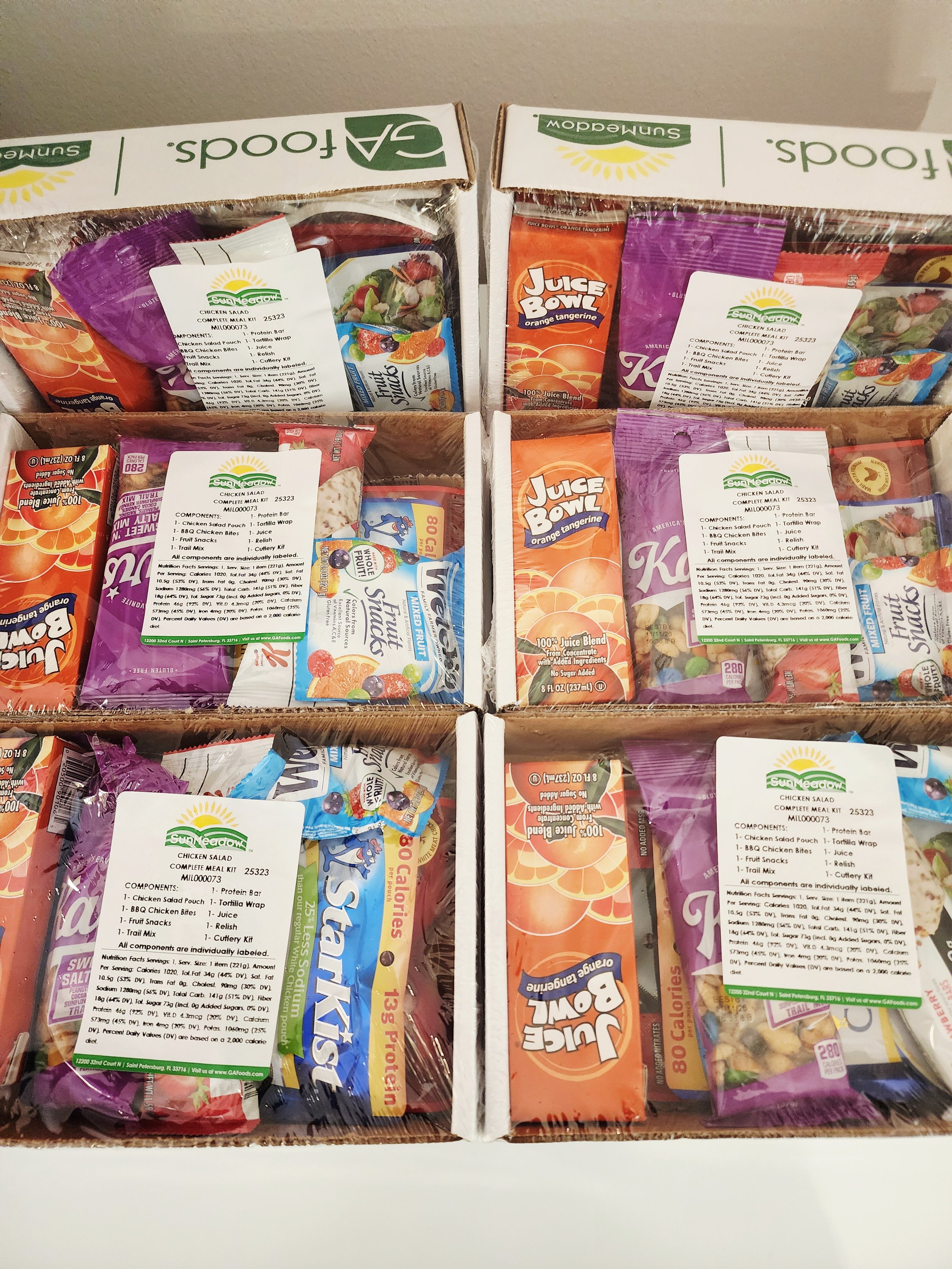 Meals Ready-To-Eat MRE Case Military Meal Kits Case or 4 PK