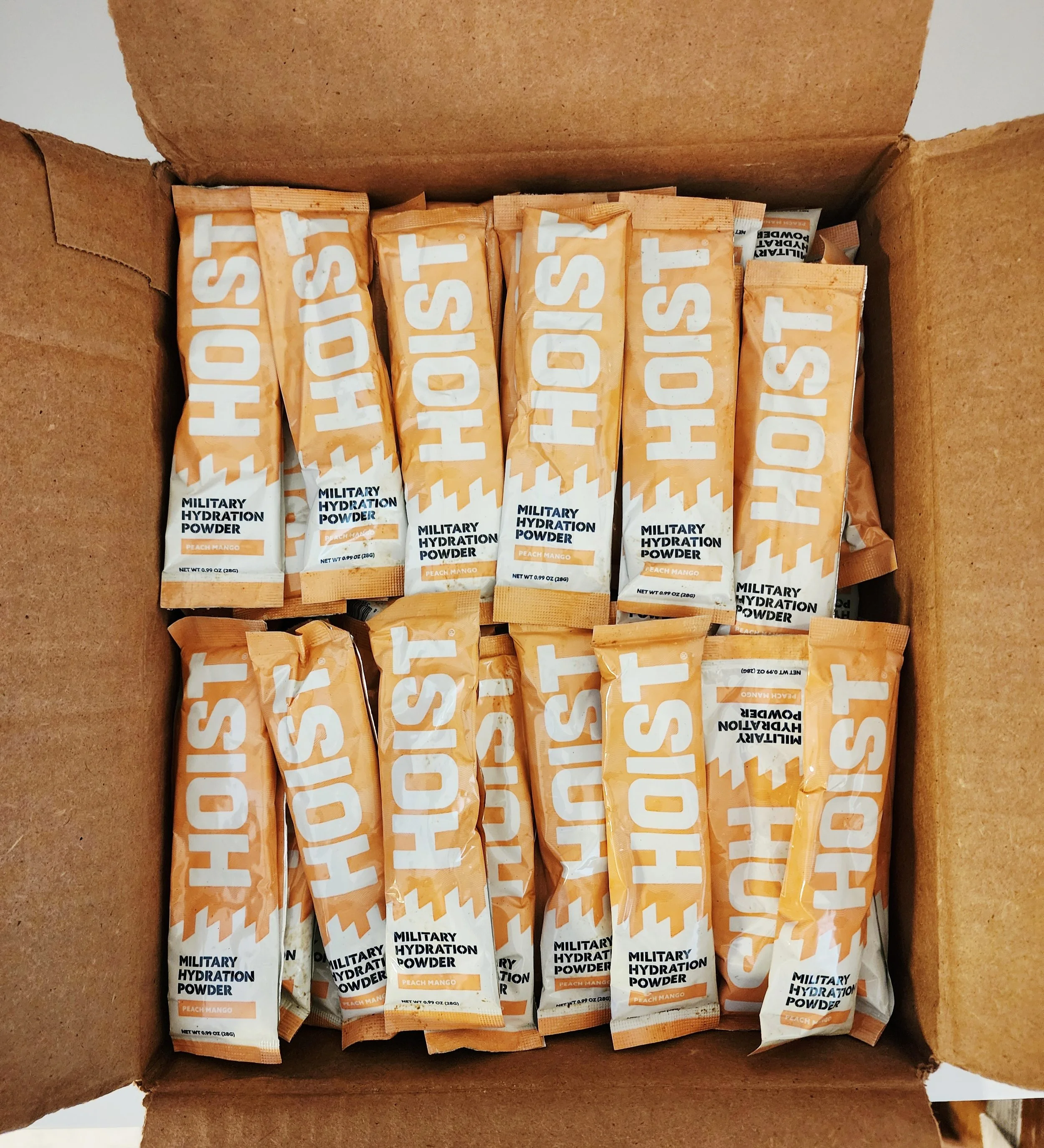 HOIST Military Hydration Electrolyte Powder Peach Mango 100 Pack
