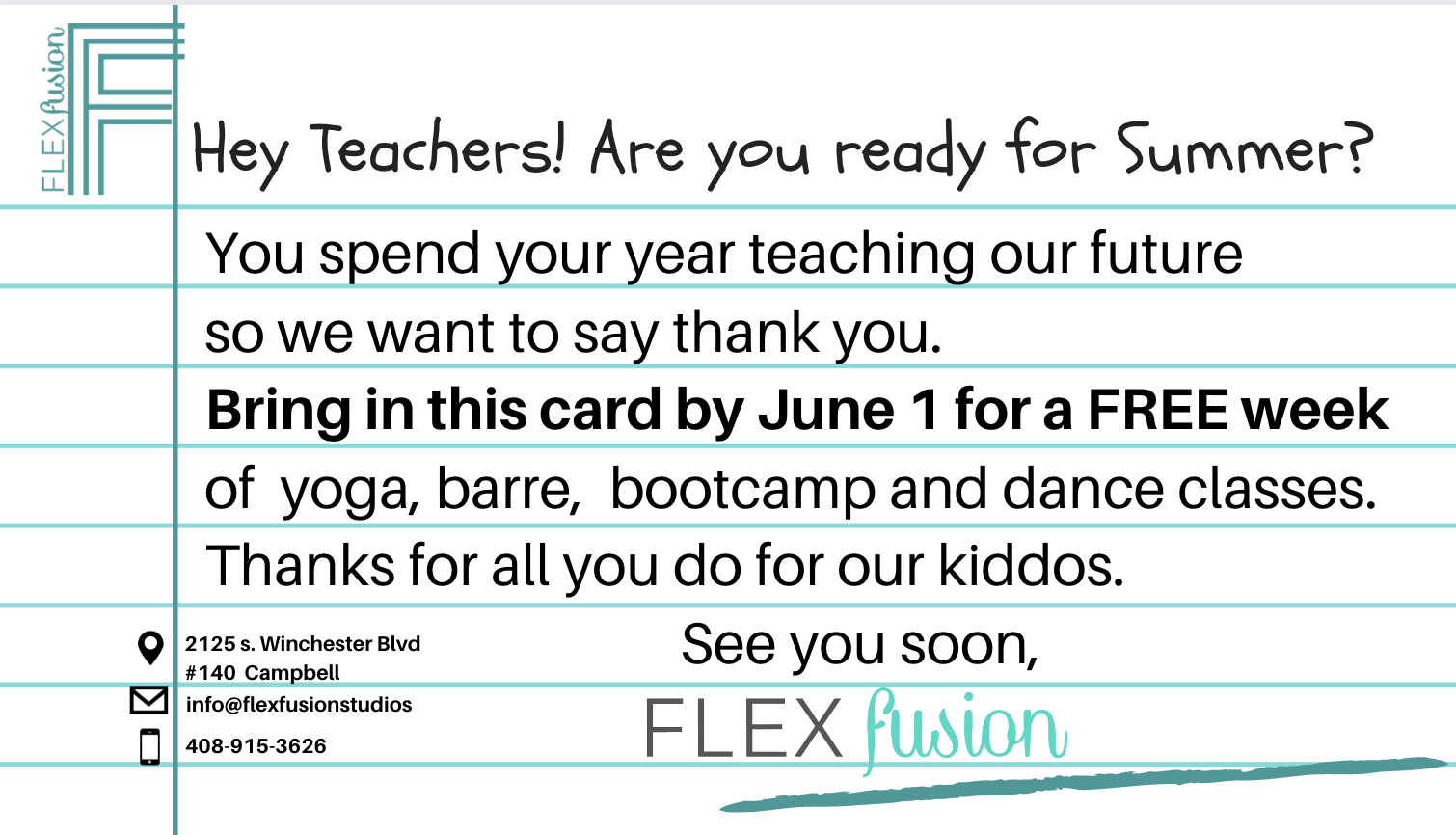 teacher postcard