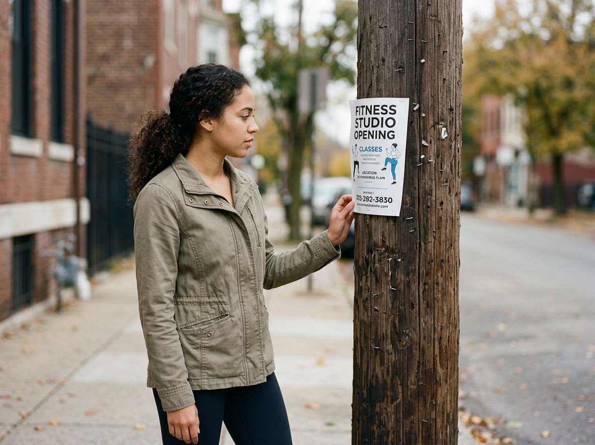 fitness studio marketing flyer