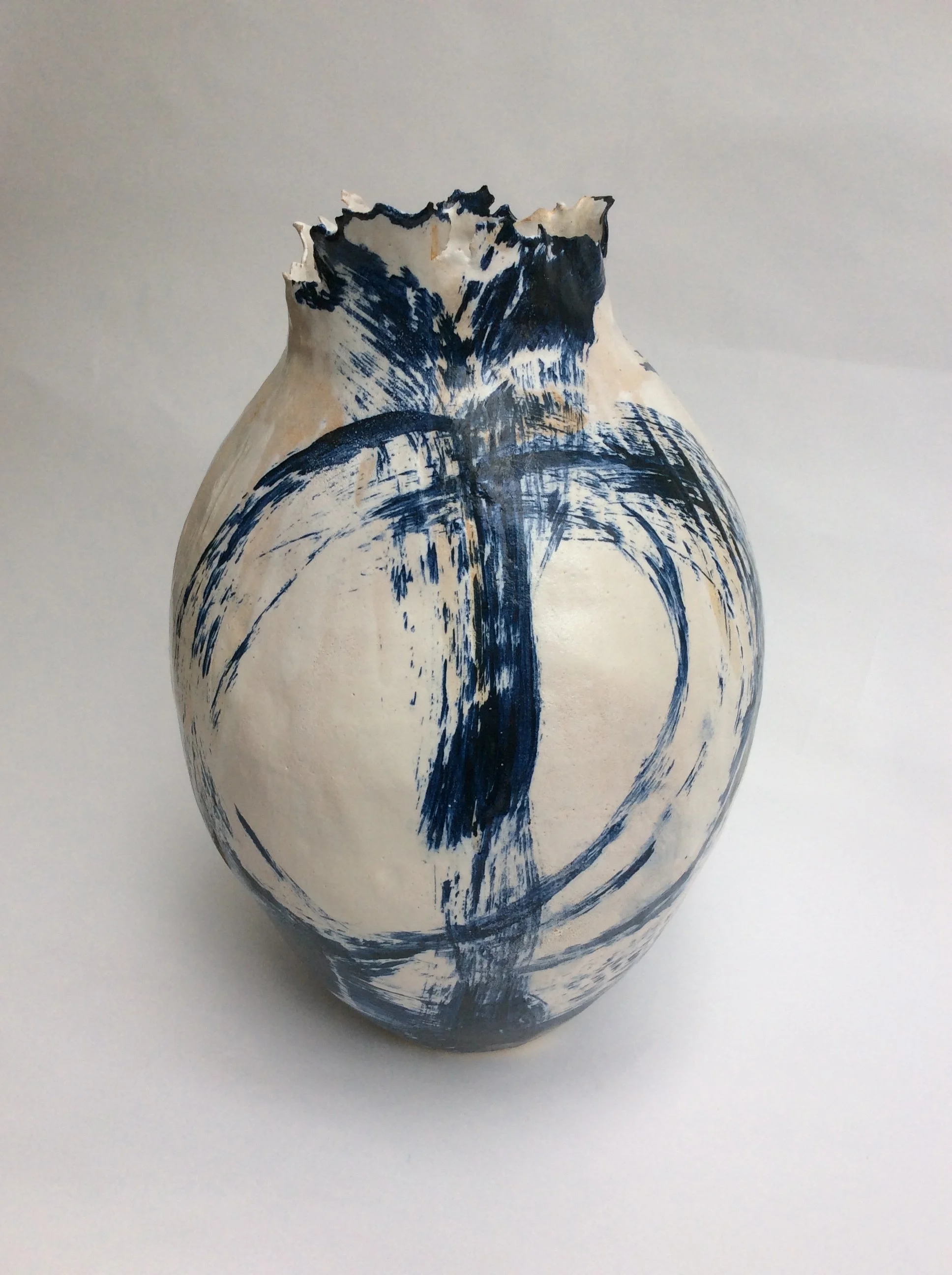 Cobalt Carbonate vase ceramic, 50cm