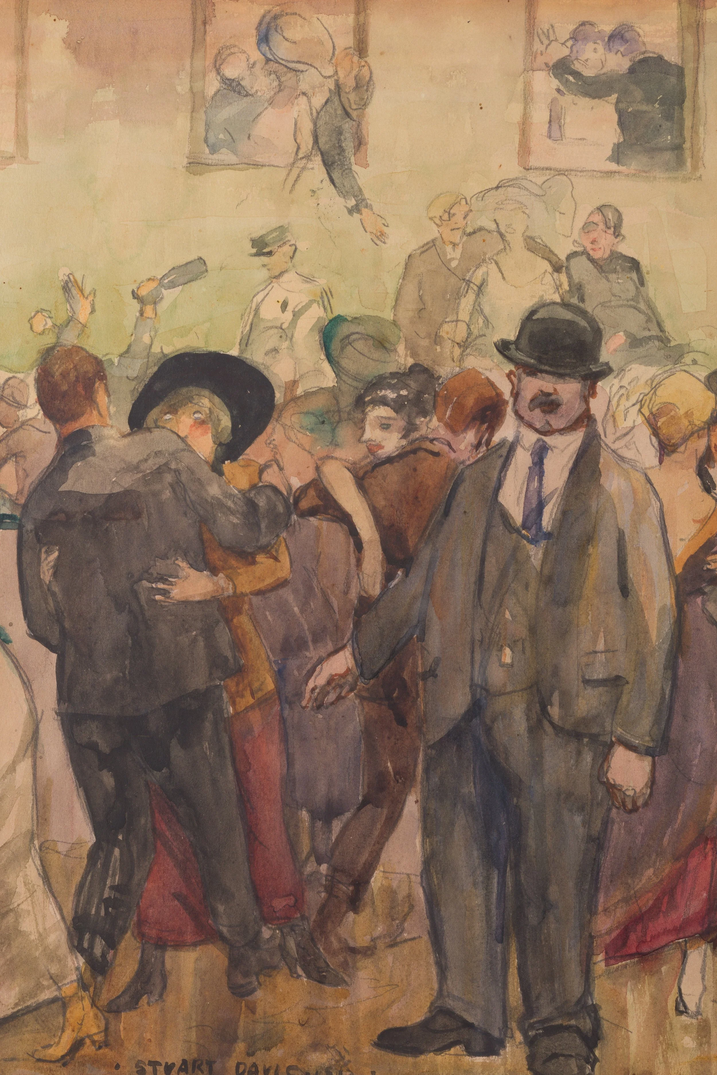 Stuart Davis, The Dance, 1912. Signed Stuart Davis and dated 1912 (lower center) Watercolour and pencil on paper, 38.1 x 27.95 cm 