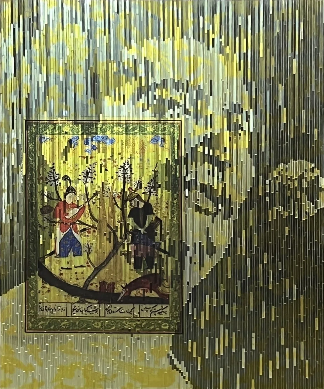 Freddie Mercury, 2022, mirror mosiacs on wood, 90 x 75 cm