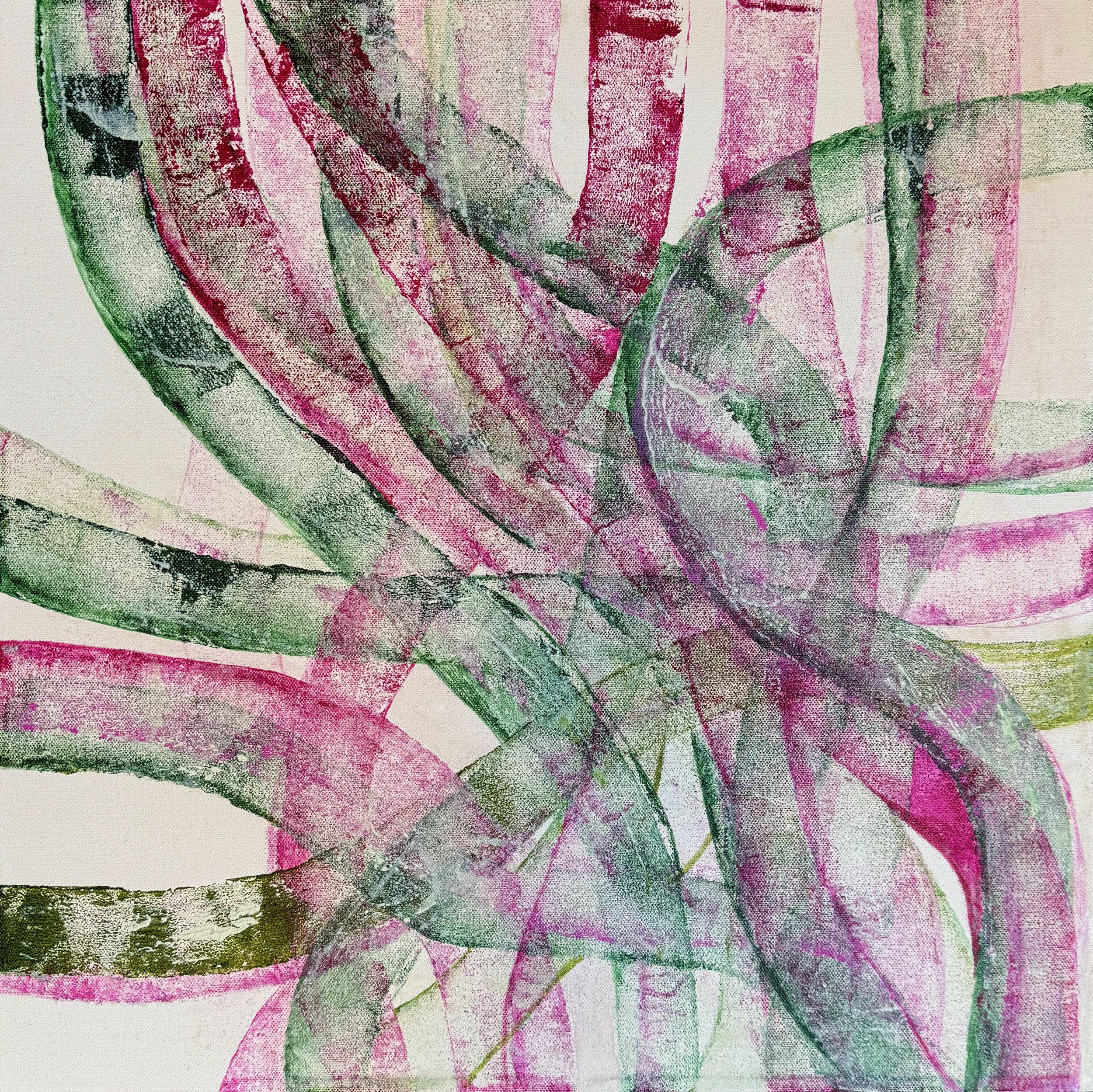 Azadeh Ghotbi, Crossroad 35, 2025, Acrylic on canvas, 50 x 50 cm