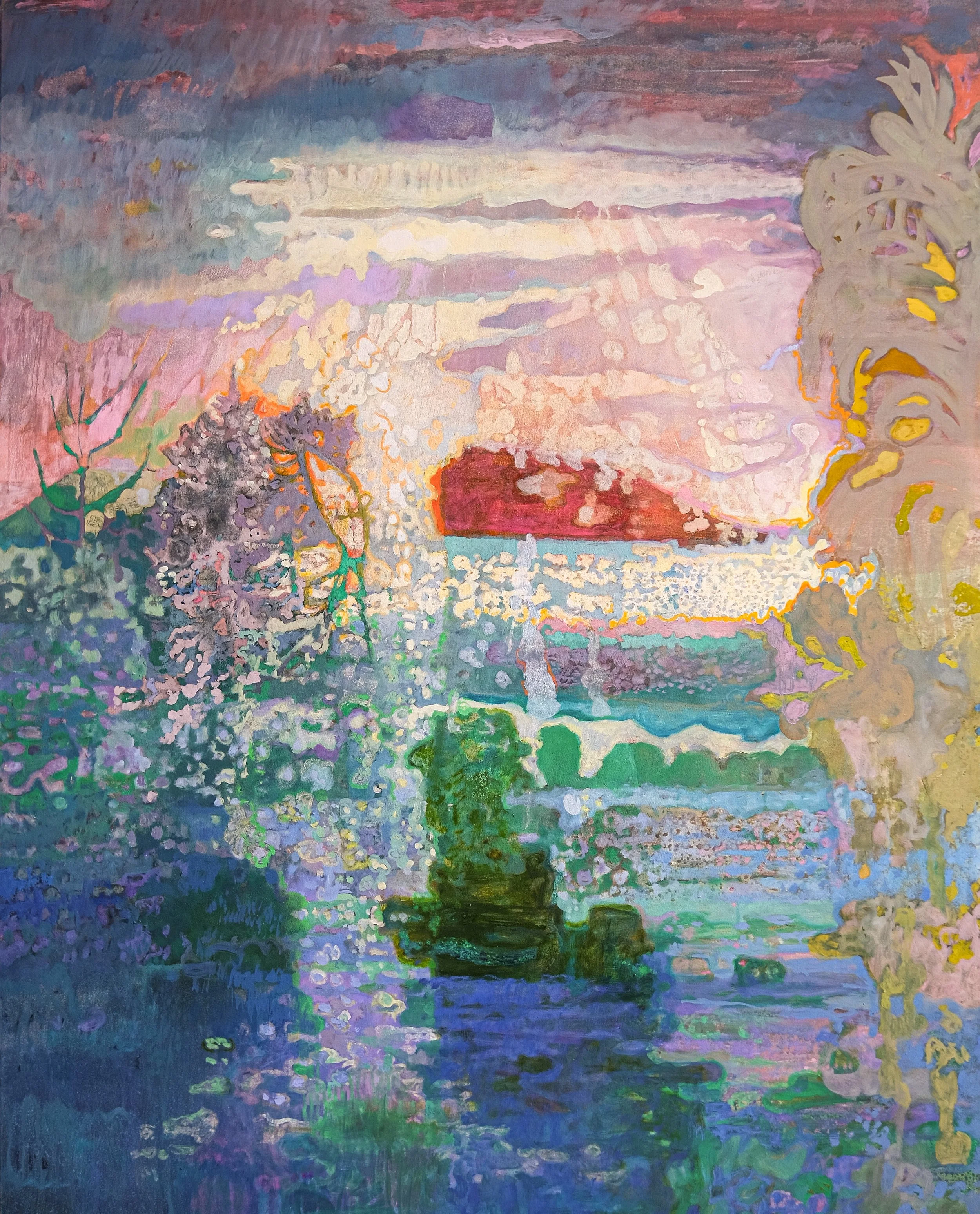 In Another Time, 2024-26, pigments and oil on canvas, 155 x 124 cm