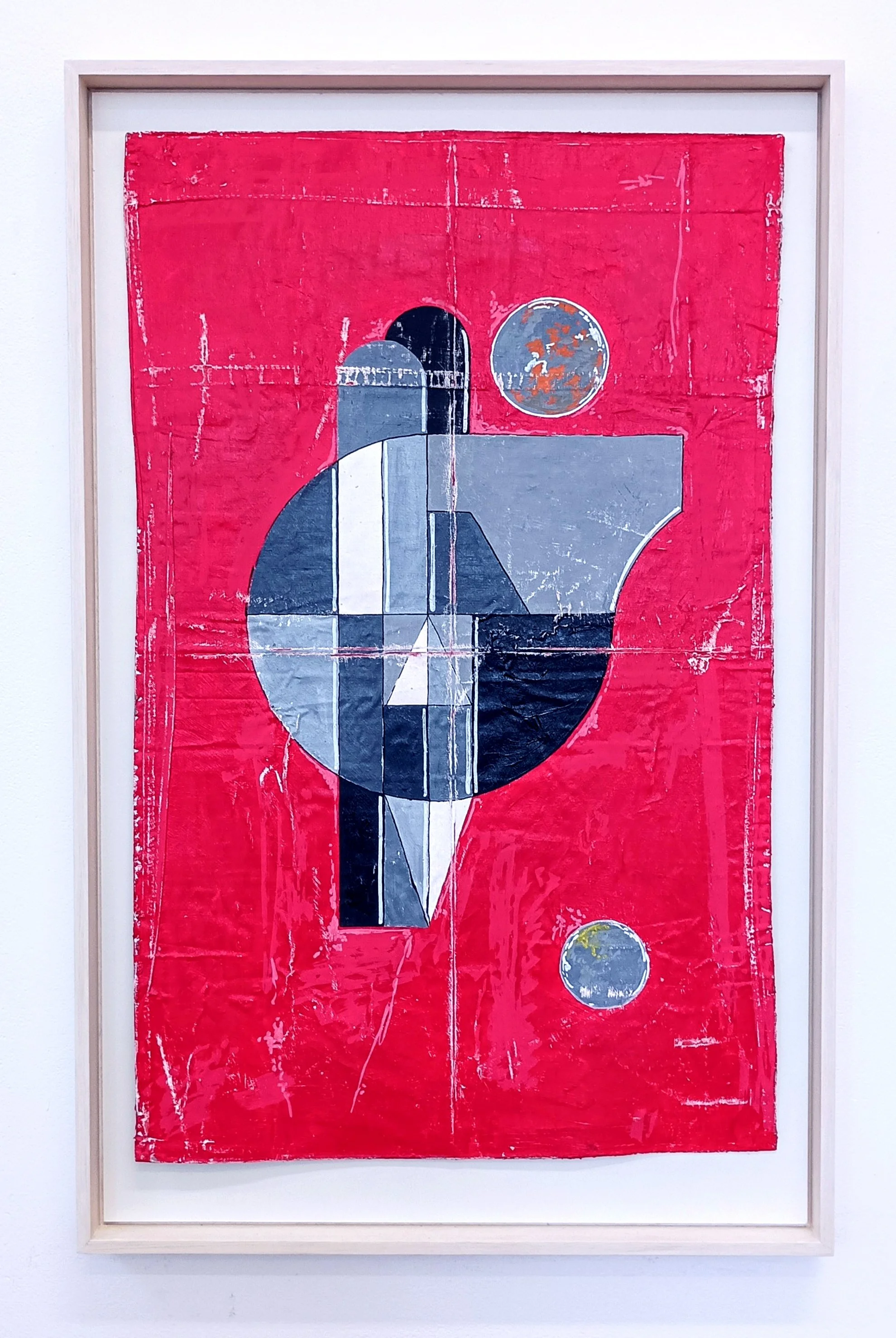 Tim Ellis, United in Different Guises DVI, 2024, acrylic, varnish and cotton, 76cm x 48cm