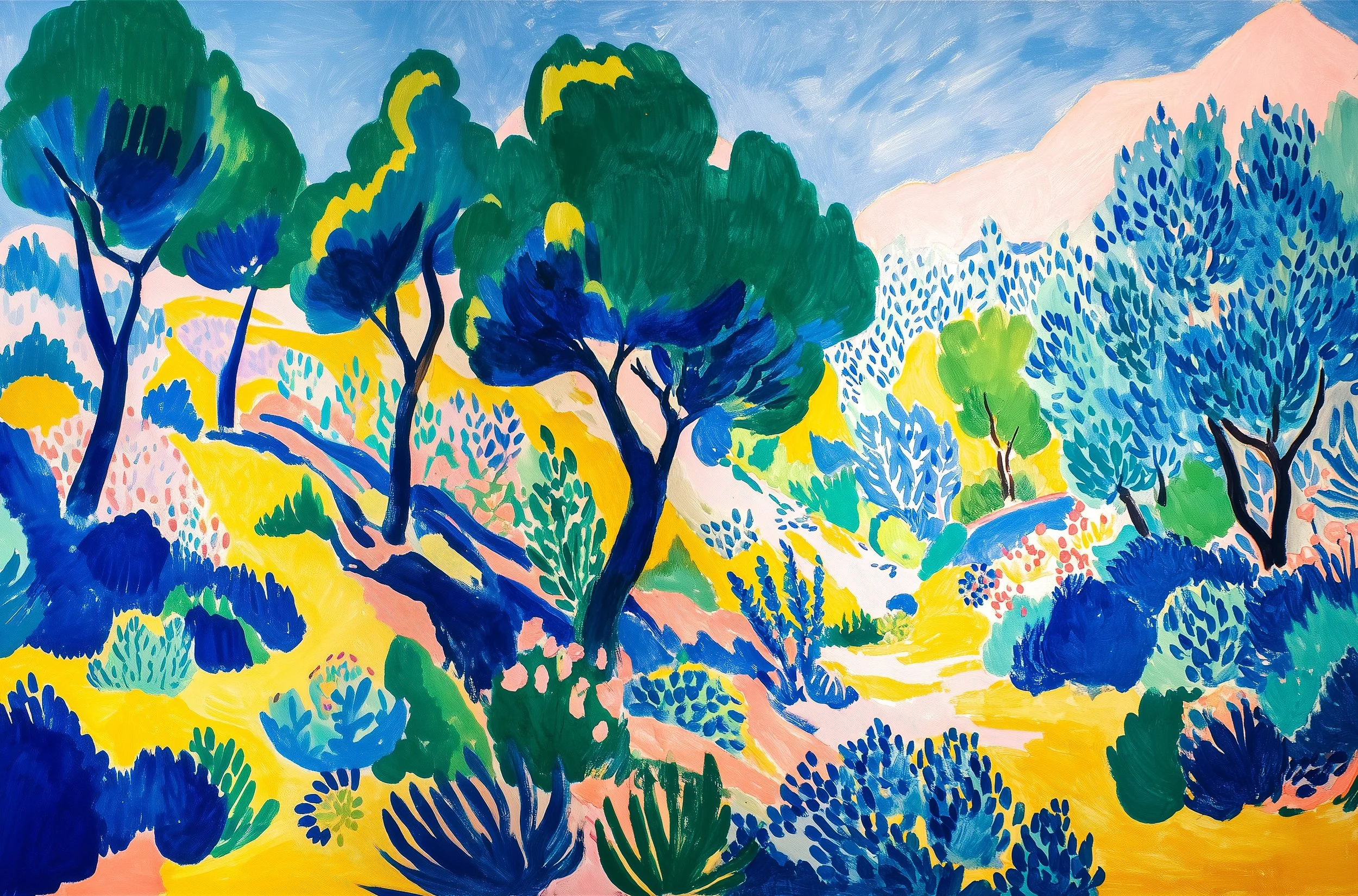 THE VIEW, oil on canvas, 150 x 252 cm