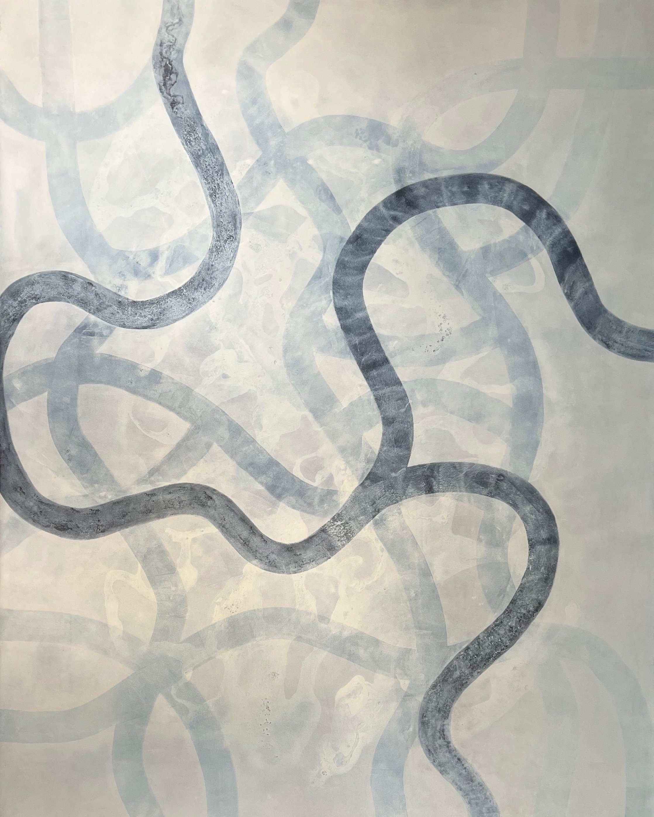 Azadeh Ghotbi, Crossroad 32, 2022, Acrylic on canvas, 122 x 152 cm