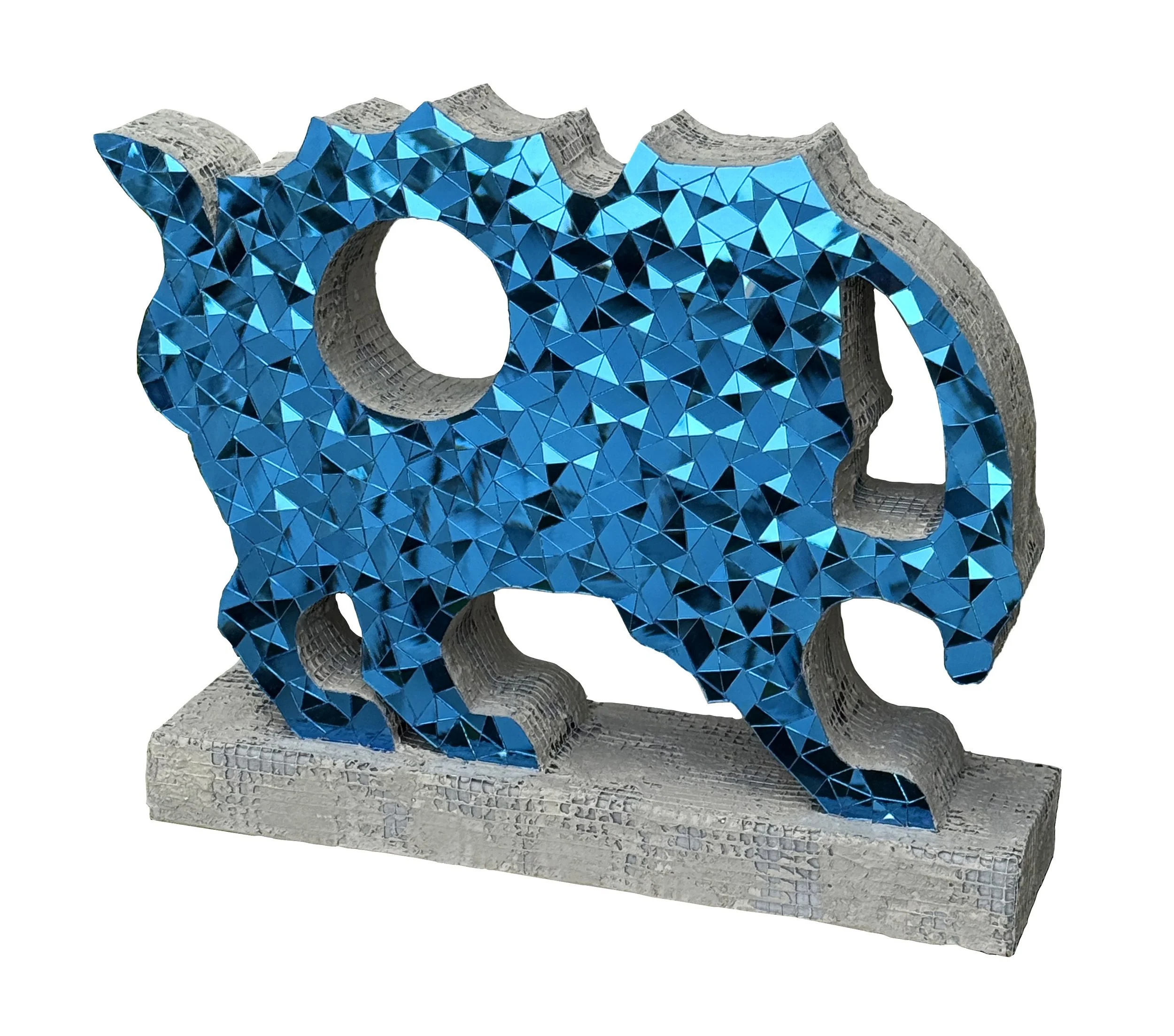 immortal Sun series, 2026, Mixed media on wood,  40 x 50 x 12 cm