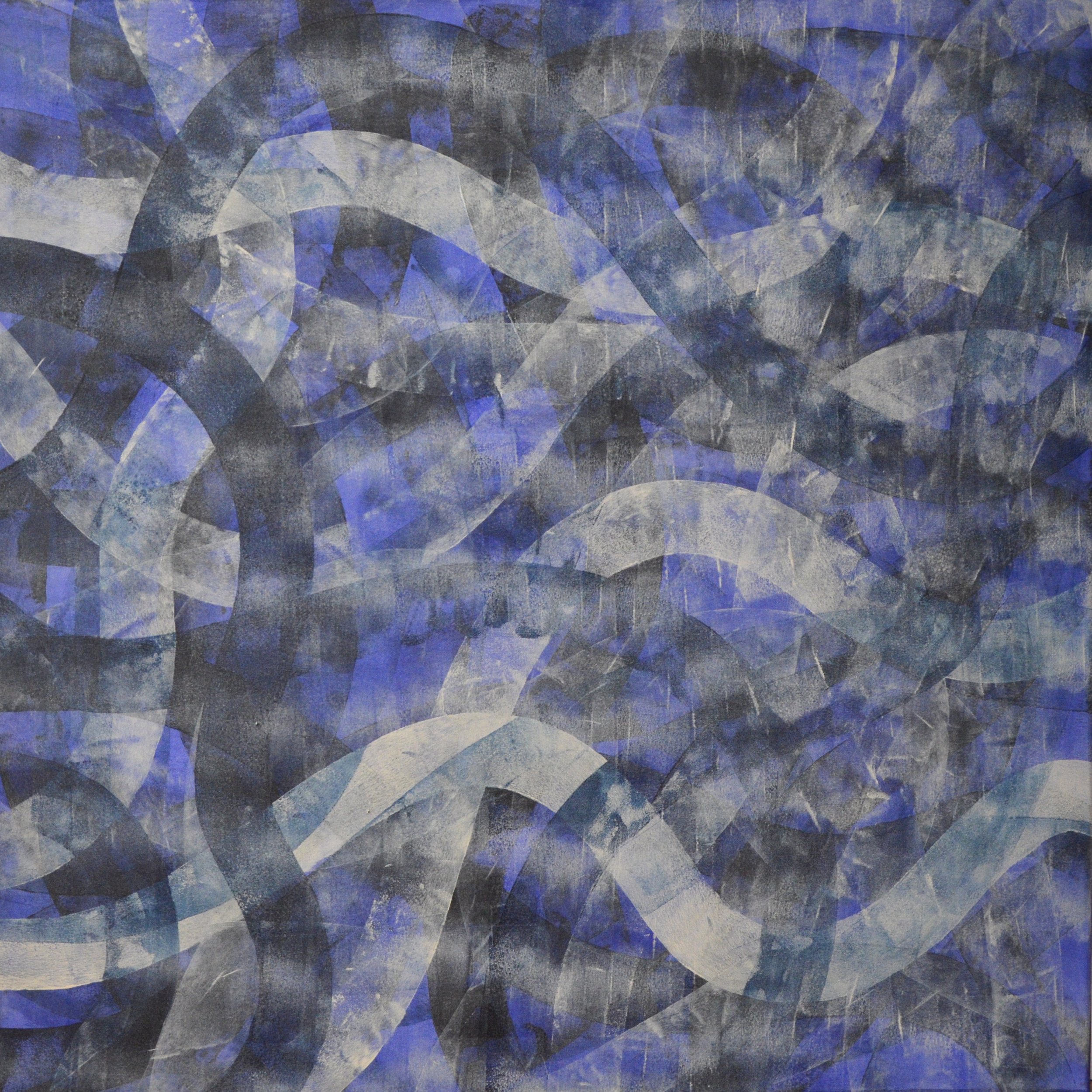 Azadeh Ghotbi, Crossroad 18, 2014, Acrylic on canvas 100 x 100 cm