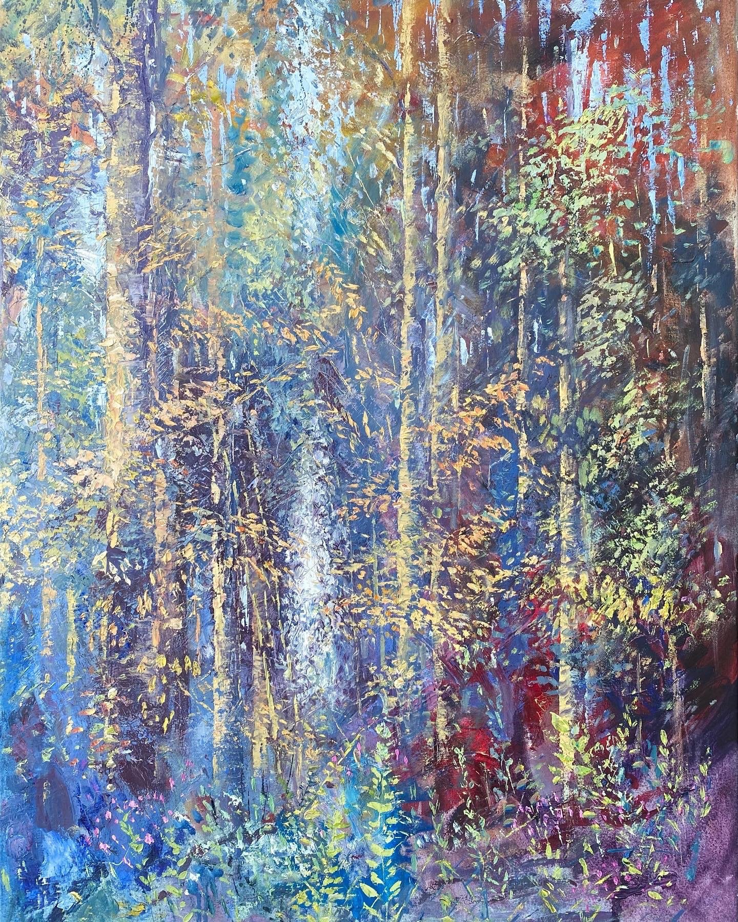 Into the Woods (The Arc, England), 2025, oil on canvas, 80 x 60 cm