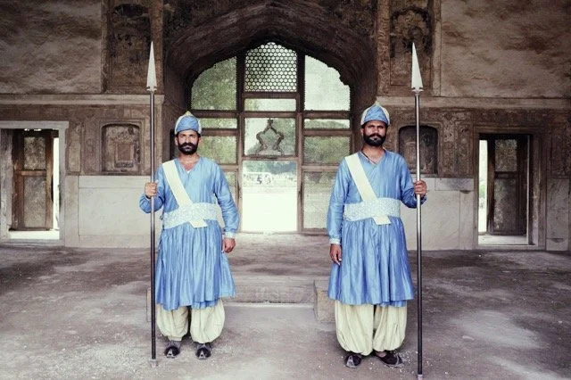 Pakistan, Punjab - The Blue Guards, 2025, Analog prohotography, printed on Fuji Crystal Archival DPII Gloss, mounted on aluminium, non-reflective glass, edition of 5, print: 112.2 x 76 cm, framed: 113.8 x 77.6 cm
