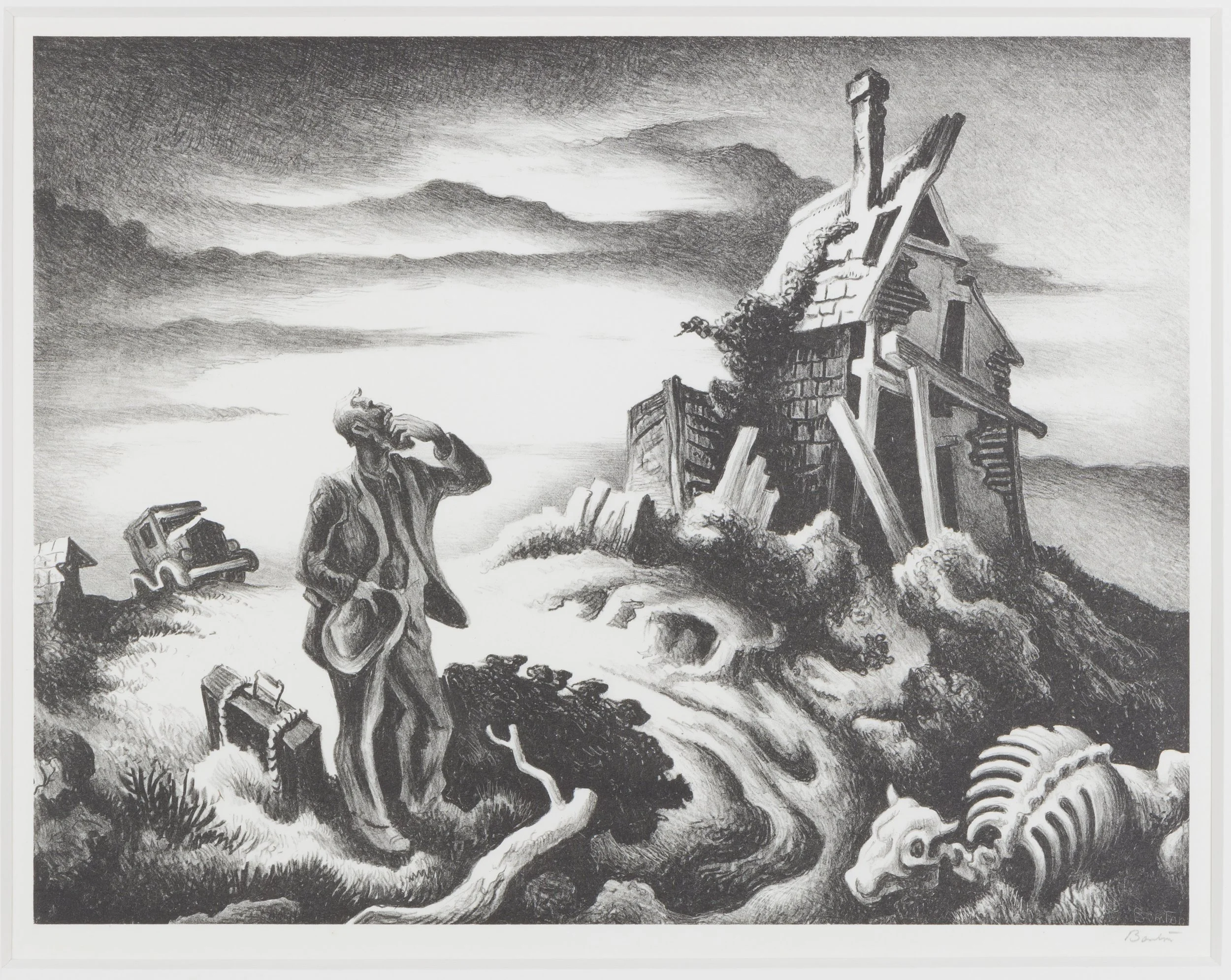 Thomas Hart Benton, Prodigal Son, 1939.
Signed lower left by the artist. Lithograph
25.5 x 33.7 cm, edition of 250 
