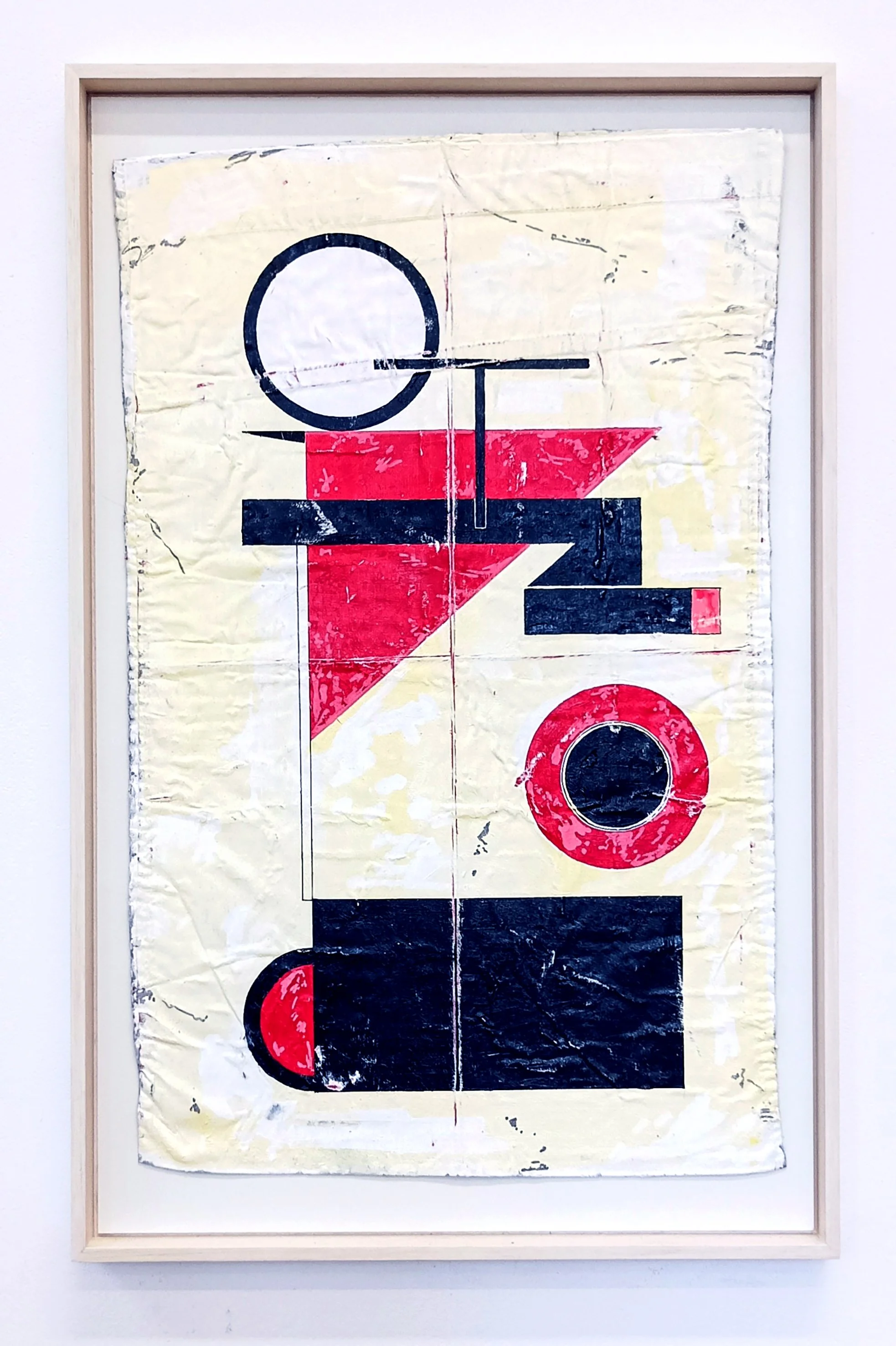 Tim Ellis, United in Different Guises DI, 2024, acrylic, varnish and cotton, 76cm x 48cm