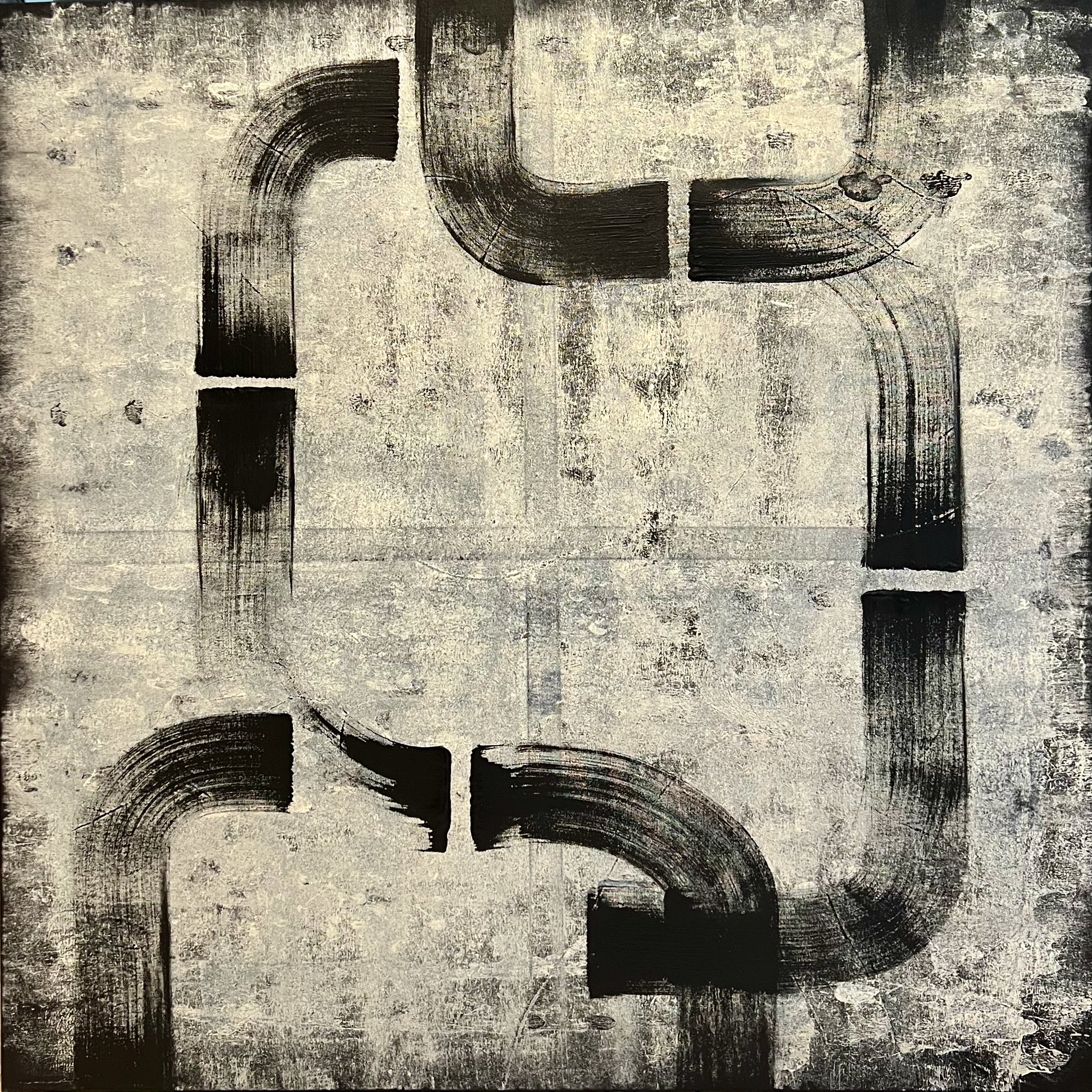 Azadeh Ghotbi, Veiled Revelation 41, 2024,
Acrylic on canvas, 122 x 122 cm