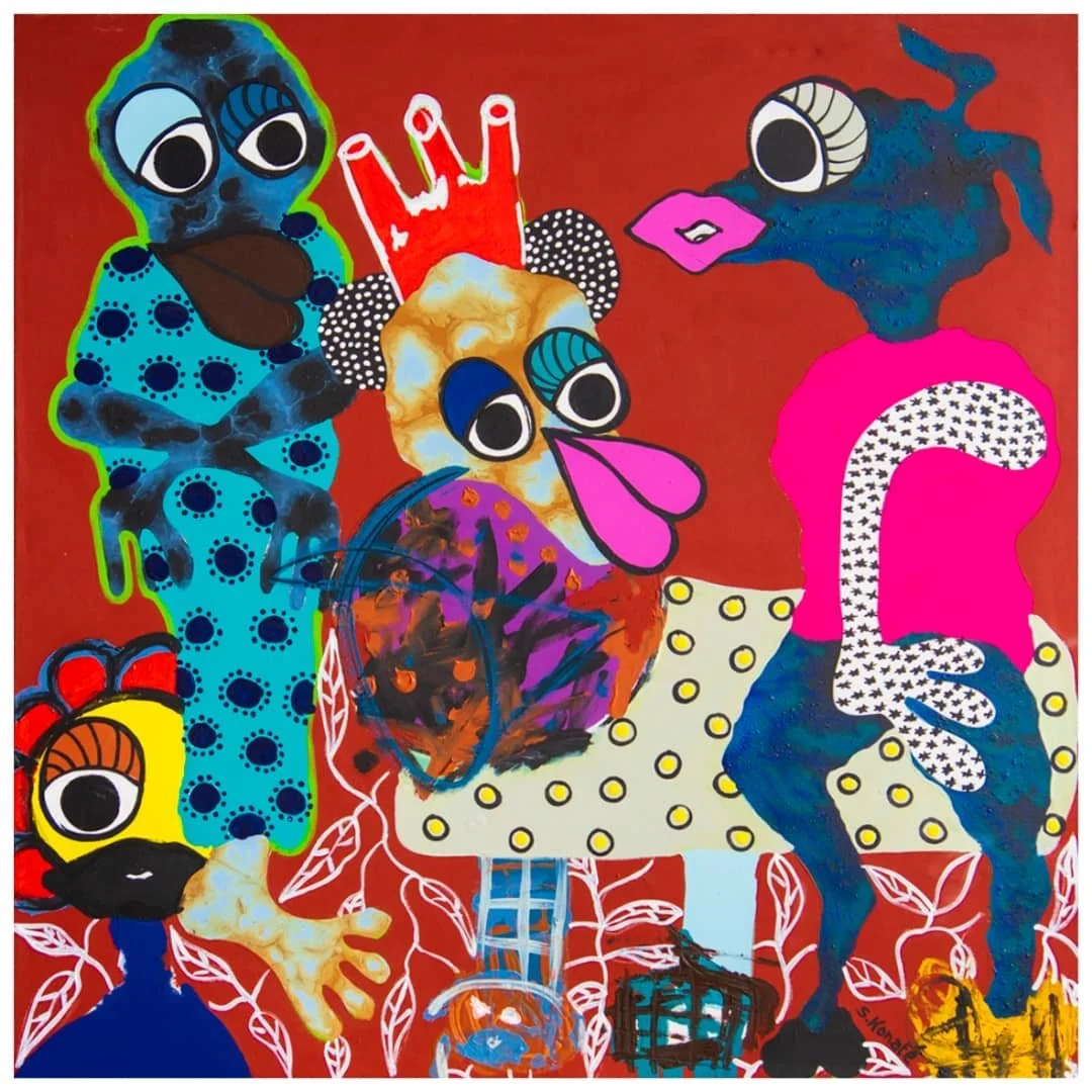 Liberte (freedom), 2021, acrylic on canvas, 100 x 100cm