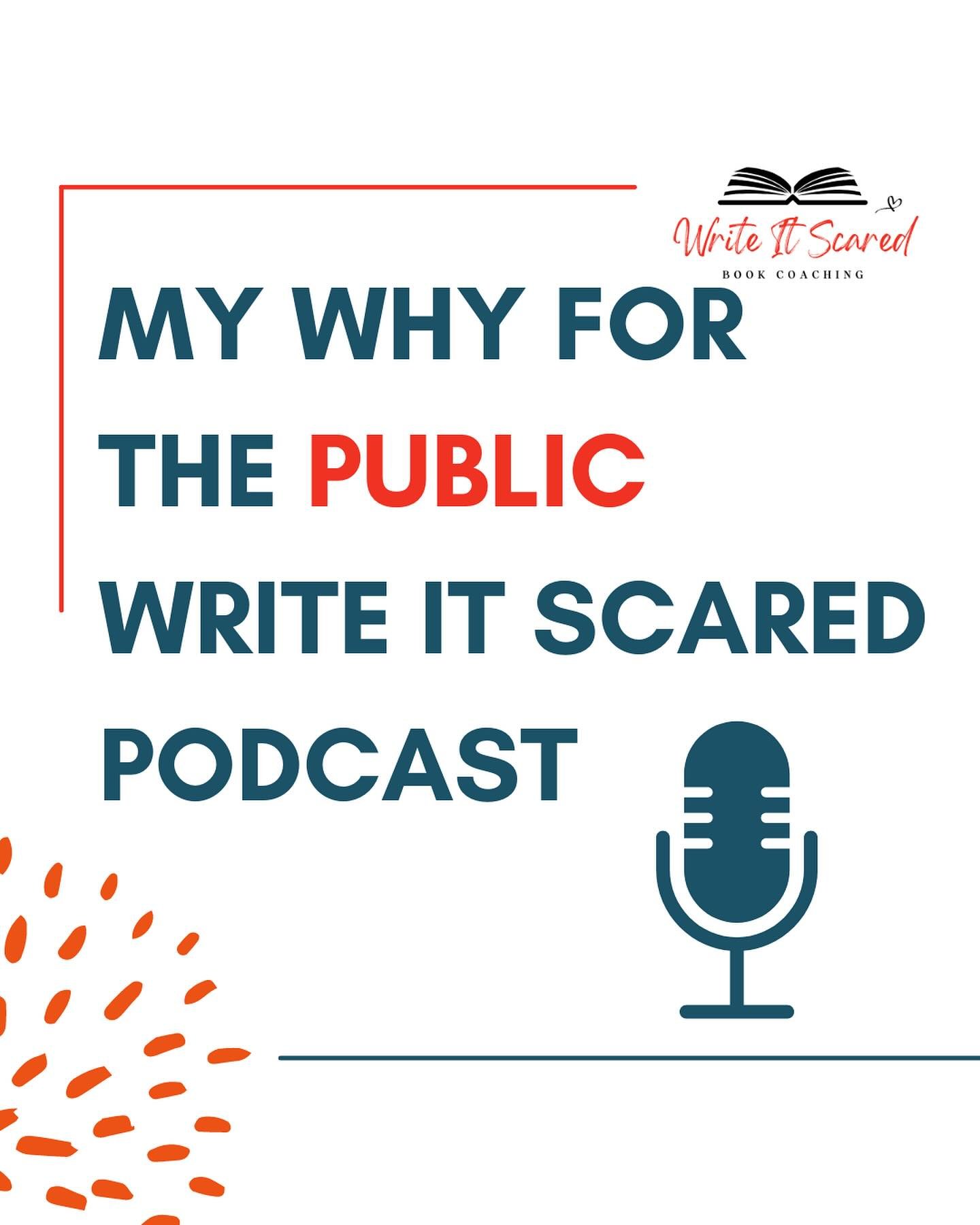 And just like that, here are the first 4 episodes of The Write It Scared Podcast!

The Mission: 

Tell the truth about why writing a novel is so hard by acknowledging that most writers grapple with two stories: the one they want to put on the page to