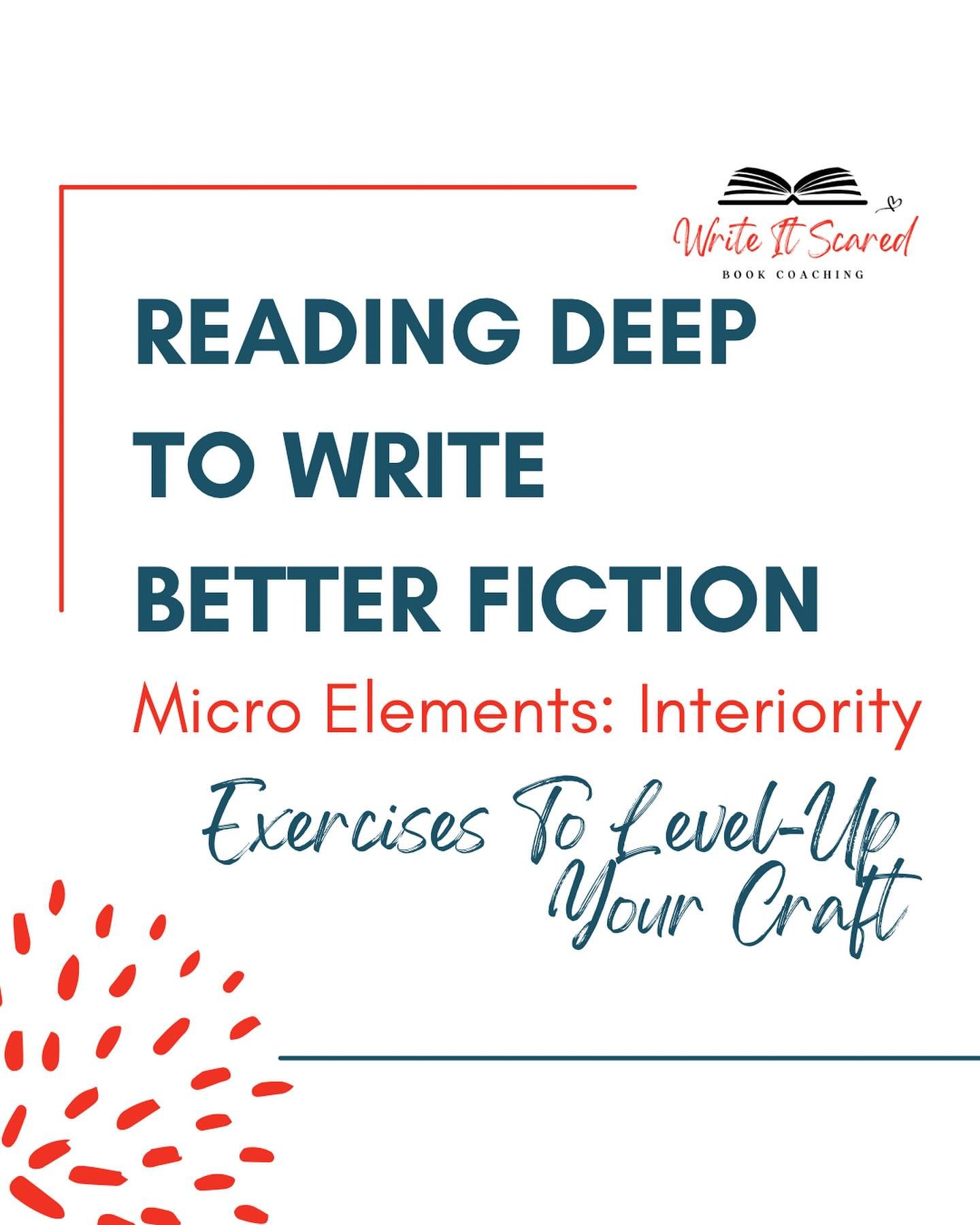 I love interiority, and many writers, especially those who are particularly empathetic, love it too. 

We get into the feels of it all. 

So here&rsquo;s how to apply it to your writing:

Type up a passage or two from the text you&rsquo;ve selected. 