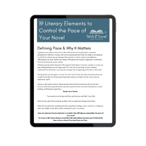 Free PDF guide to help fiction writers improve the pace of their books by book coach Stacy Frazer