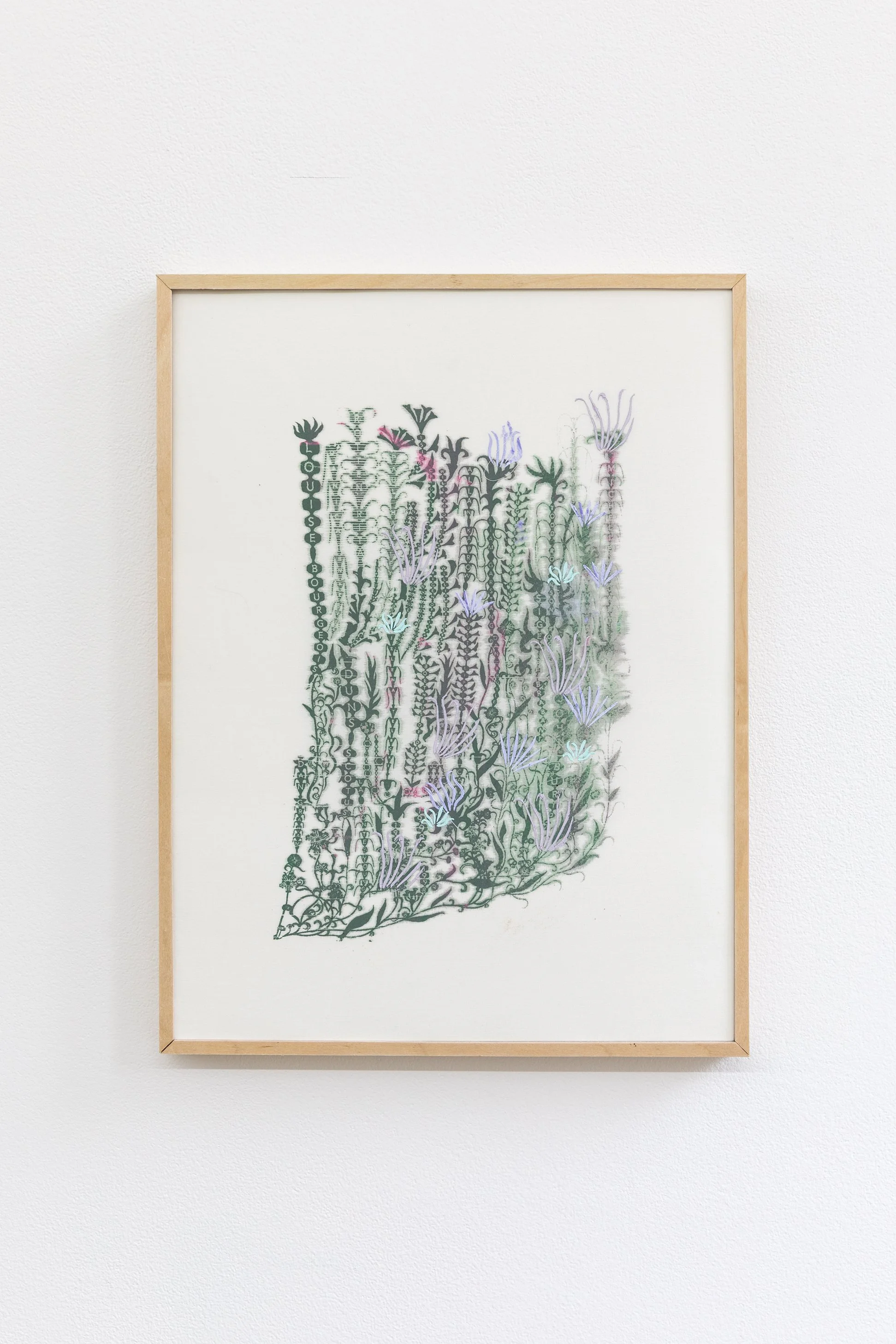 Justin Trendall | The 1277 Condemnations of Paris, 2025
Unique state screen print on fabric, 
40 x 30 cm