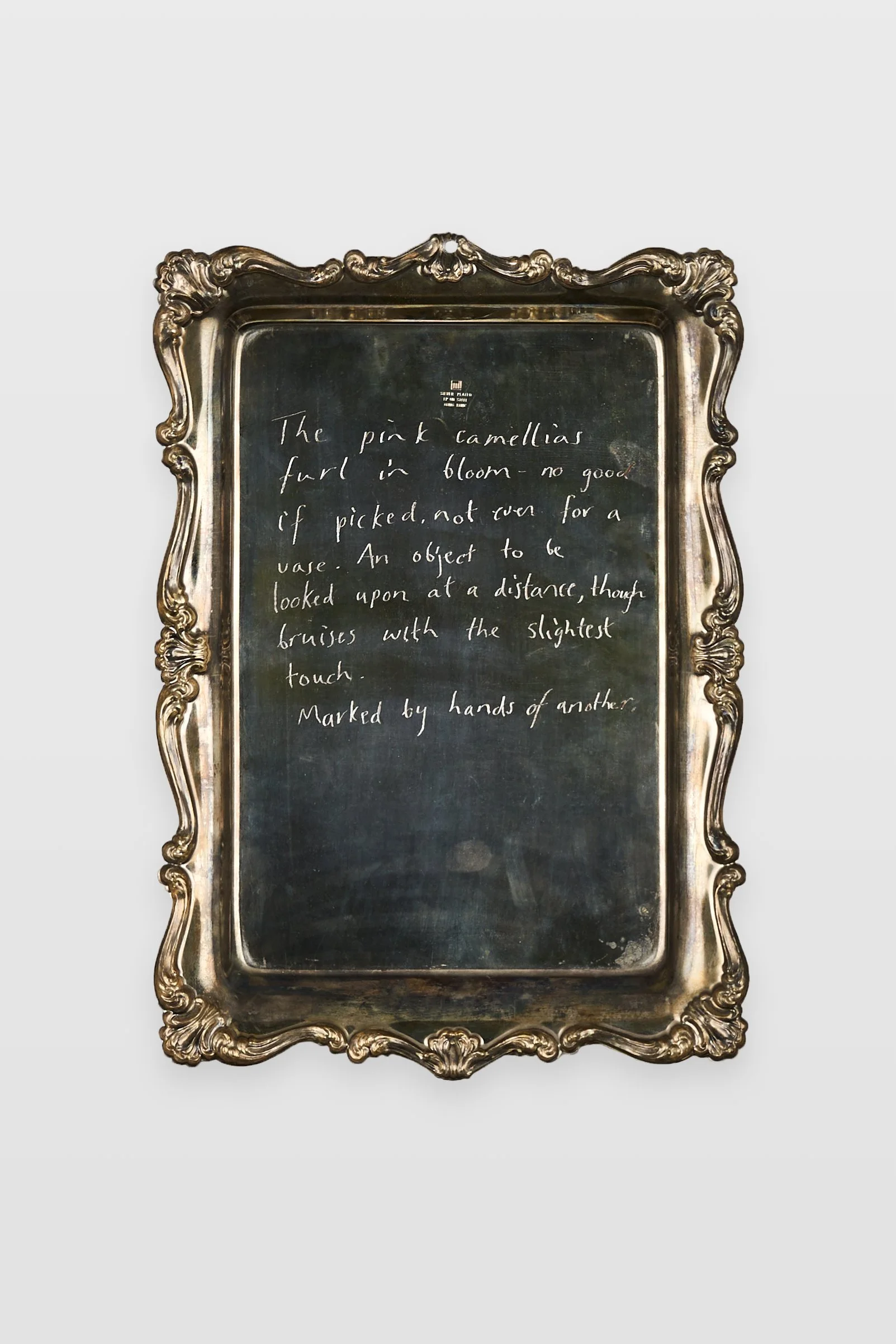Tara Denny | marked by another. 2024 | found silverware tray | Courtesy of the Artist